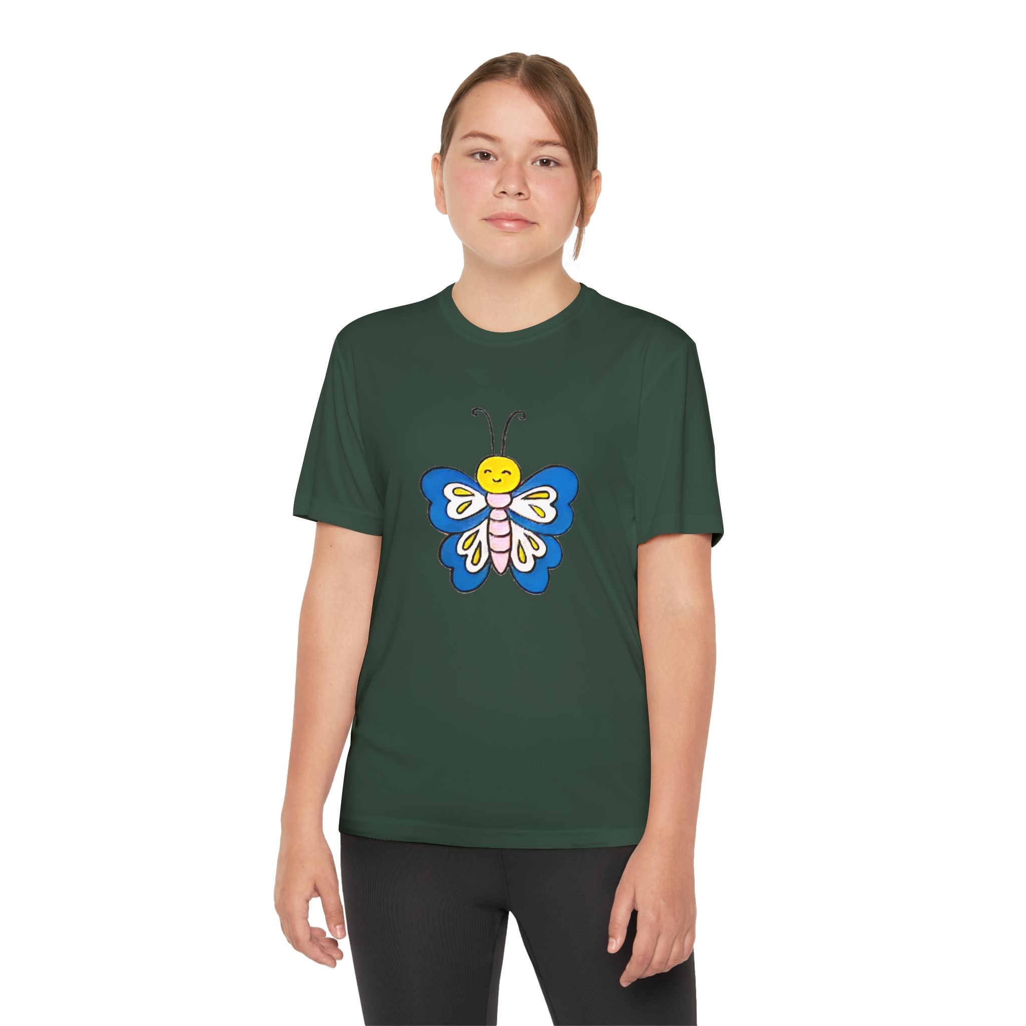 Butterffy Youth T-Shirt Sports Graphic Tee, Cool Athletic Shirt for Kids, Perfect for Sports Events, Team Spirit