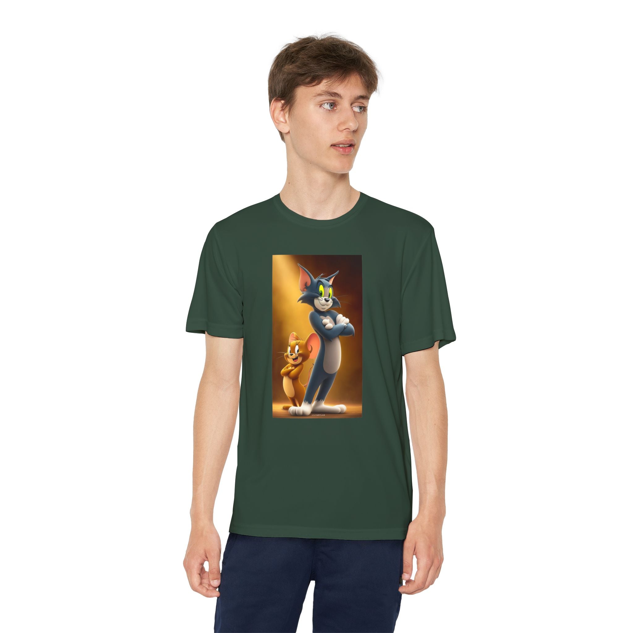 Youth Competitor Tee with Tom And Jerry design, Cartoon Graphic Kid's T-Shirt, Kids Tee, Children's Clothing, Funny Tee for Boys and Girls