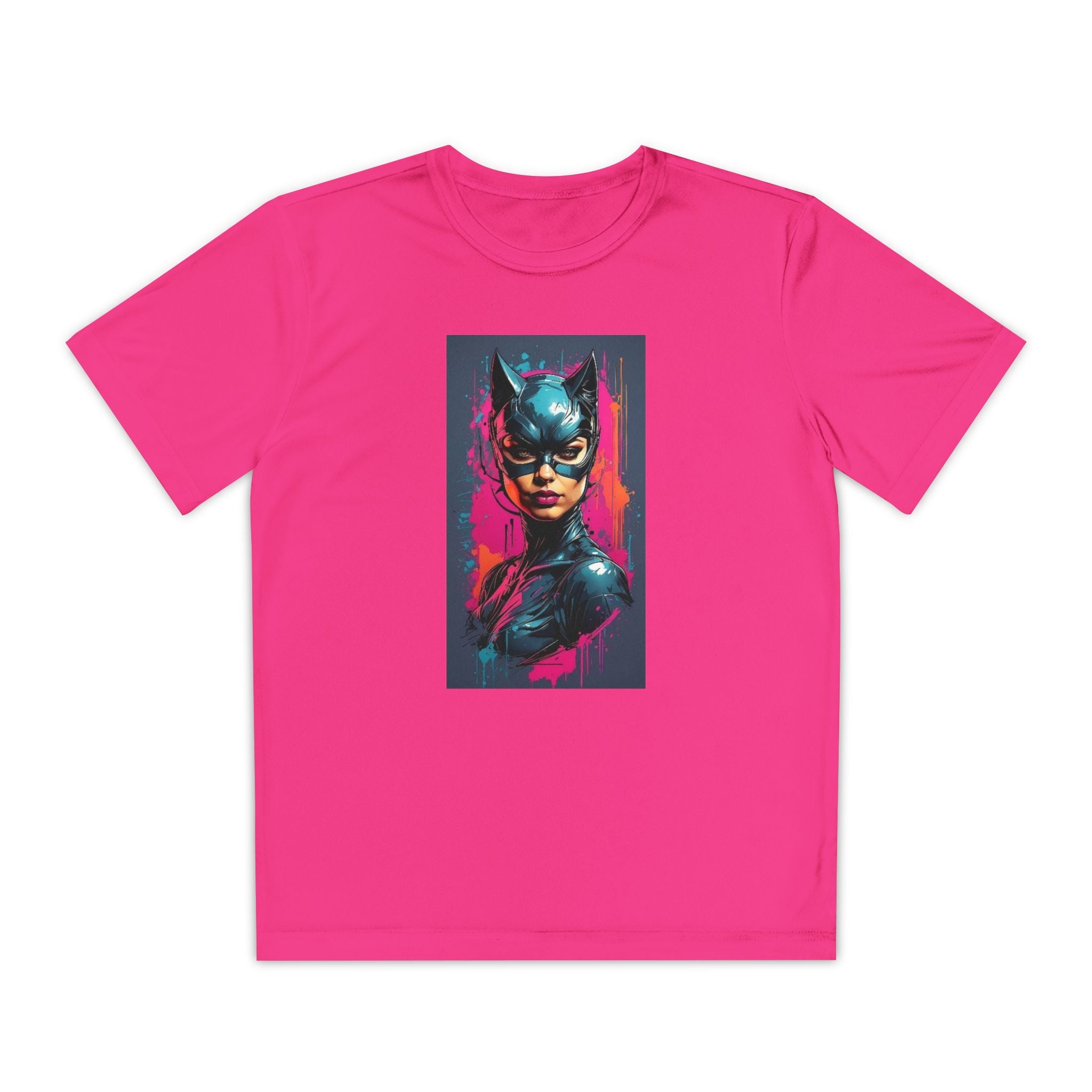 Superhero Youth T-Shirt Sports Graphic Tee, Cool Athletic Shirt for Kids