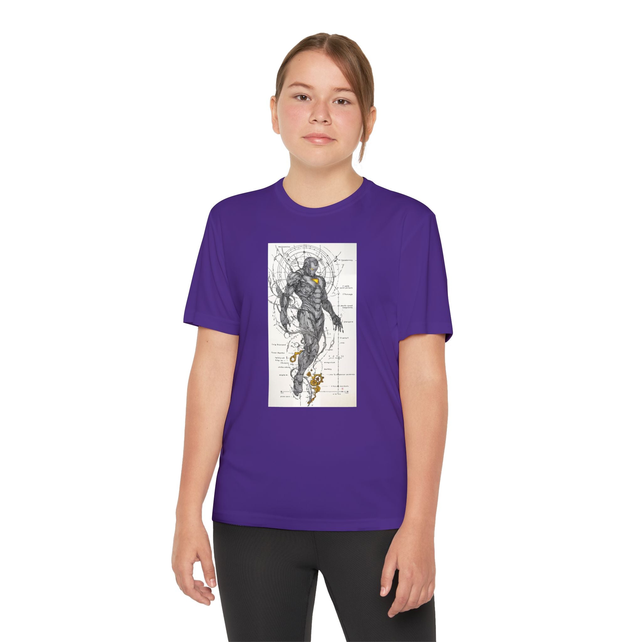 Superhero Youth T-Shirt Sports Graphic Tee, Cool Athletic Shirt for Kids