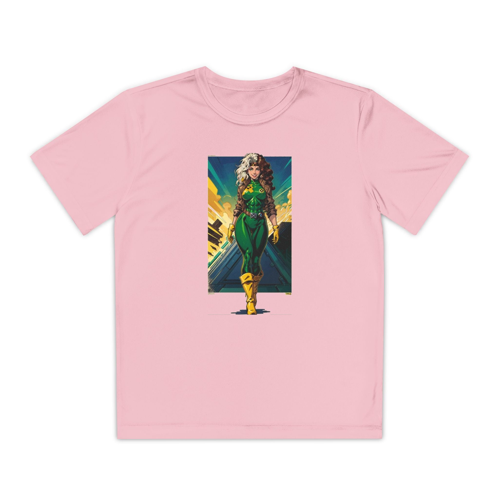 Superhero Youth T-Shirt Sports Graphic Tee, Cool Athletic Shirt for Kids
