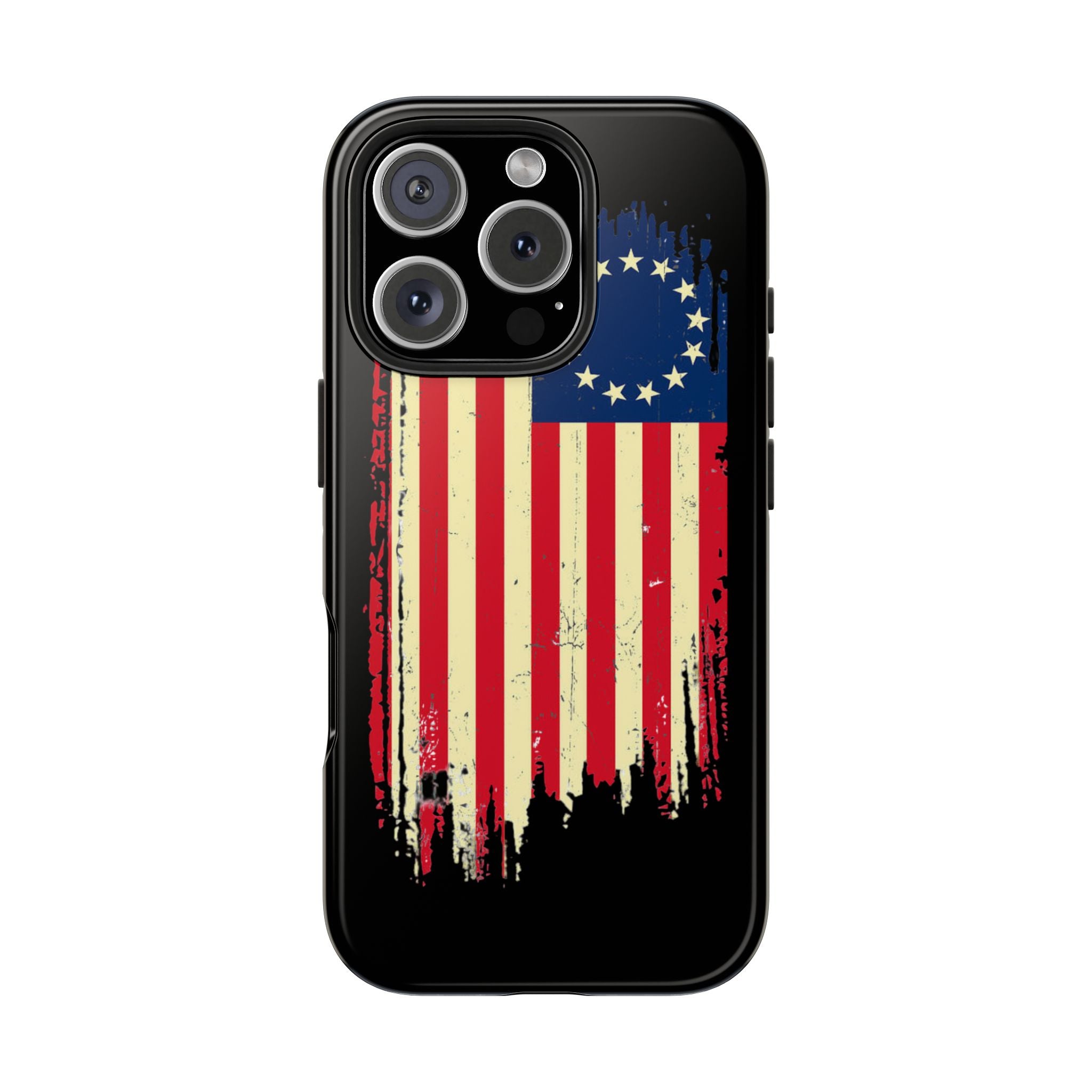 Patriotic Phone Cases with Vintage Flag Design, Tough Case for Independence Day, Memorial Day, 4th of July, Gift for Veterans, USA Pride