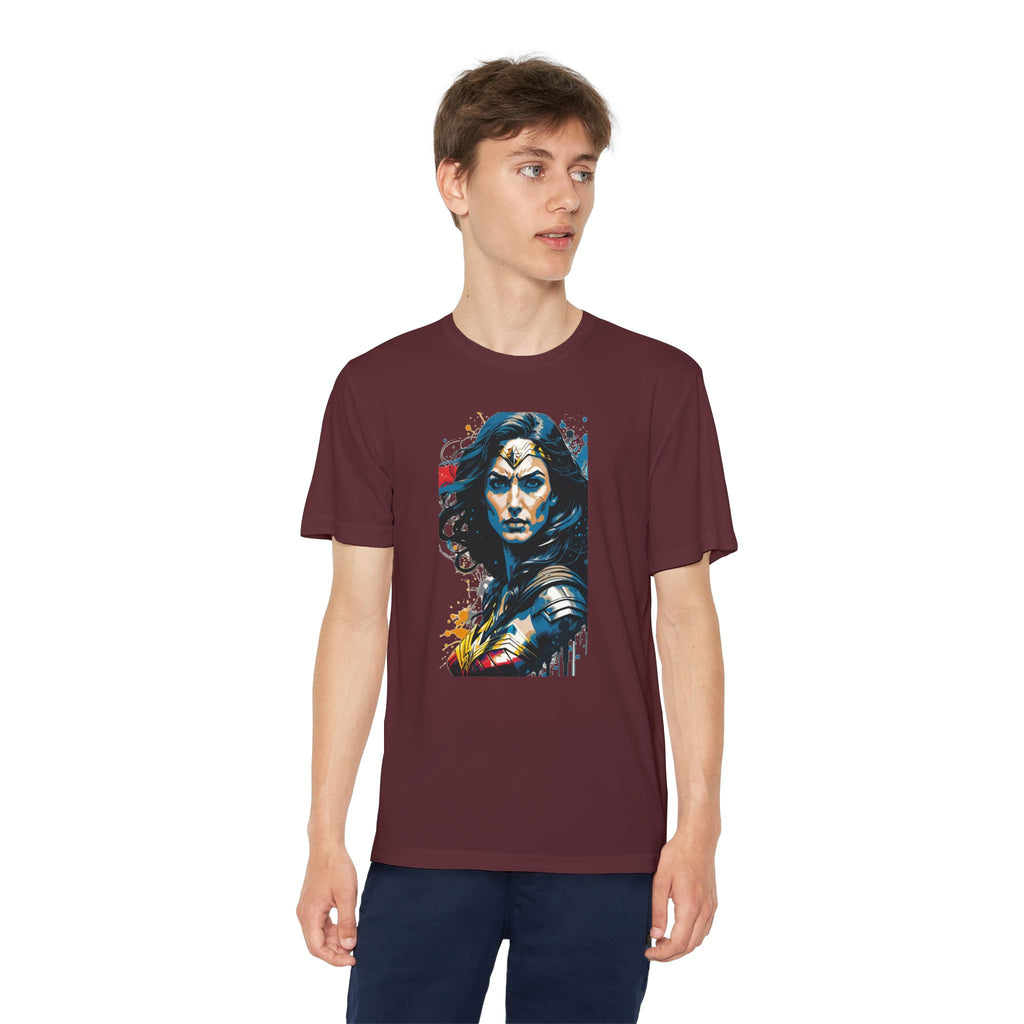 Superhero Youth T-Shirt Sports Graphic Tee, Cool Athletic Shirt for Kids