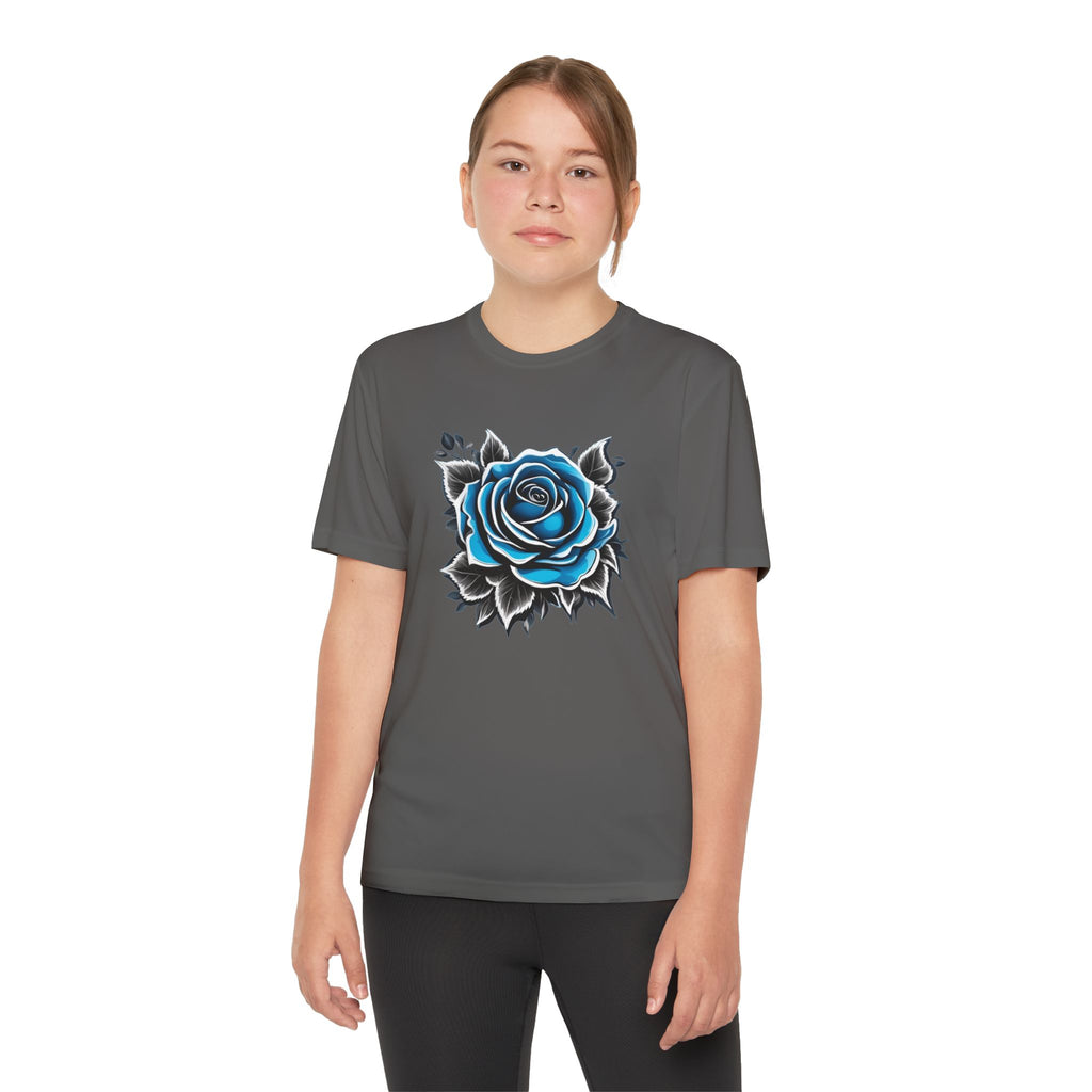 Flower Youth T-Shirt Sports Graphic Tee, Cool Athletic Shirt for Kids