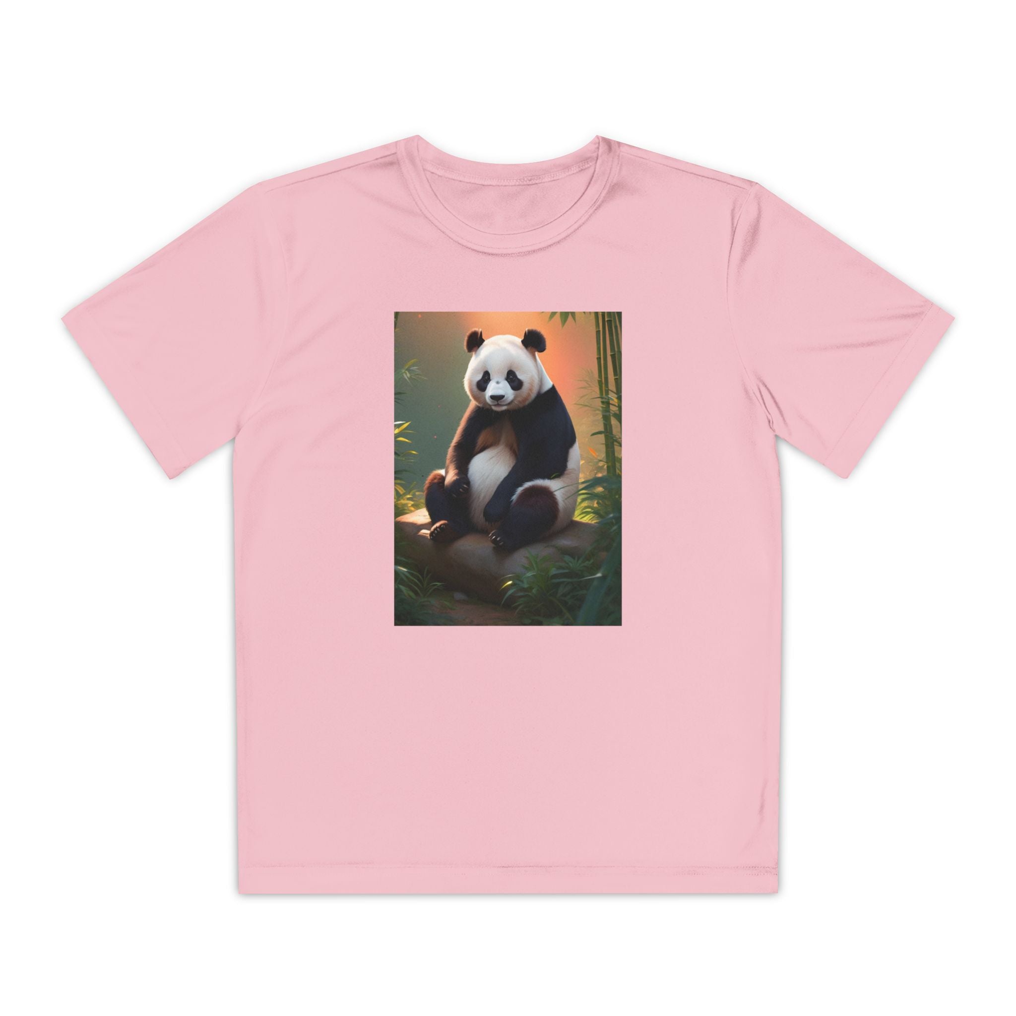 Panda Youth Tee Shirt, Kids Animal Graphic Top, Cute Black and White Tee, Children's Zoo Theme Shirt, Bamboo Bear Shirt, Kid's Nature Gift