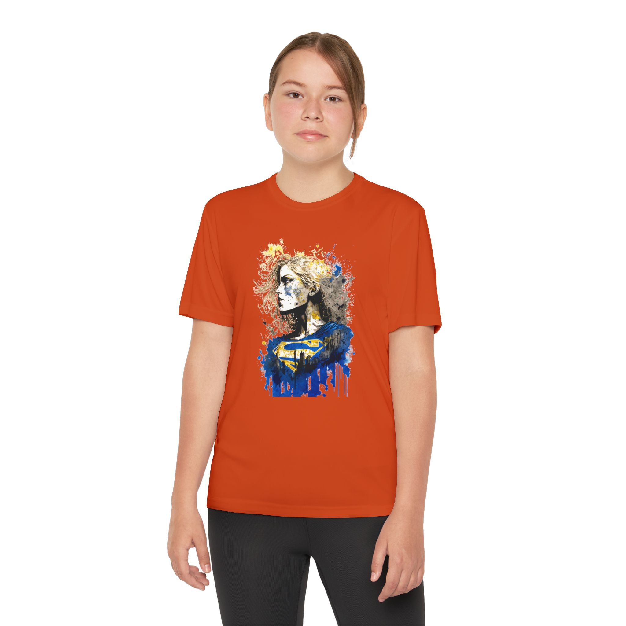 Superhero Youth T-Shirt Sports Graphic Tee, Cool Athletic Shirt for Kids