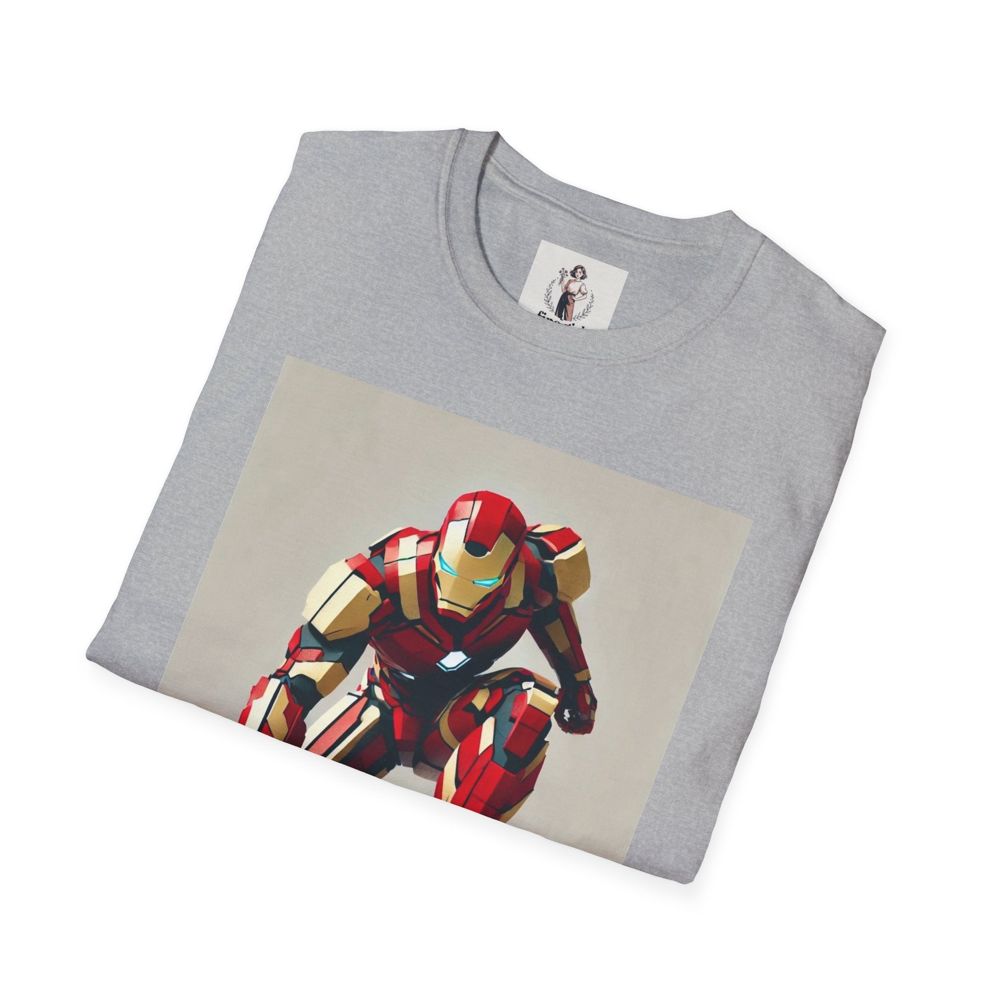 Ironman Superhero Marvel Unisex Softstyle T-Shirt, Comic Book Tee, Geeky Clothing, Cosplay Costume Top