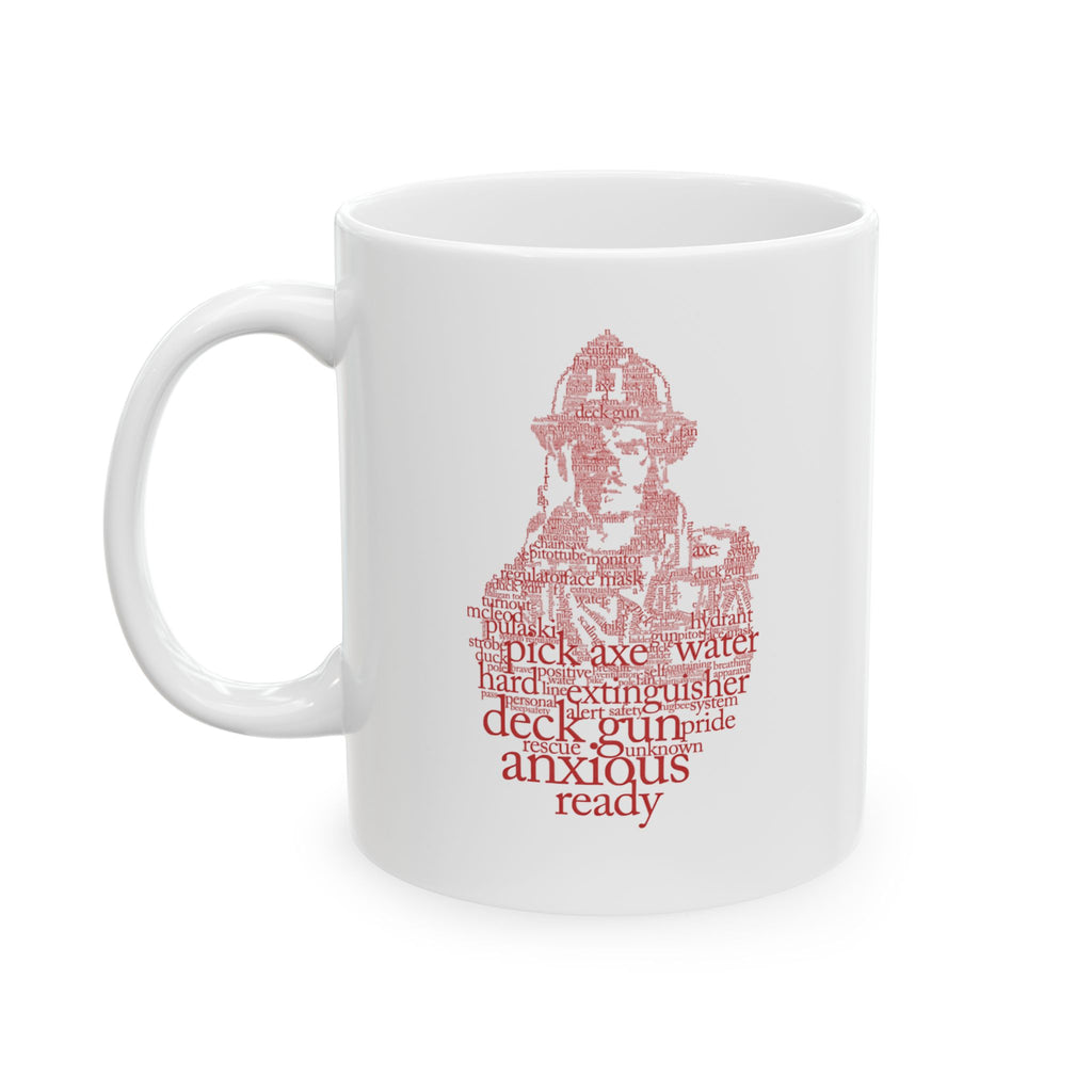 Firefighter Ceramic Mug, Fire Department Tea Cup, First Responder Gift, Fireman Coffee Mug, Firefighter Appreciation Present