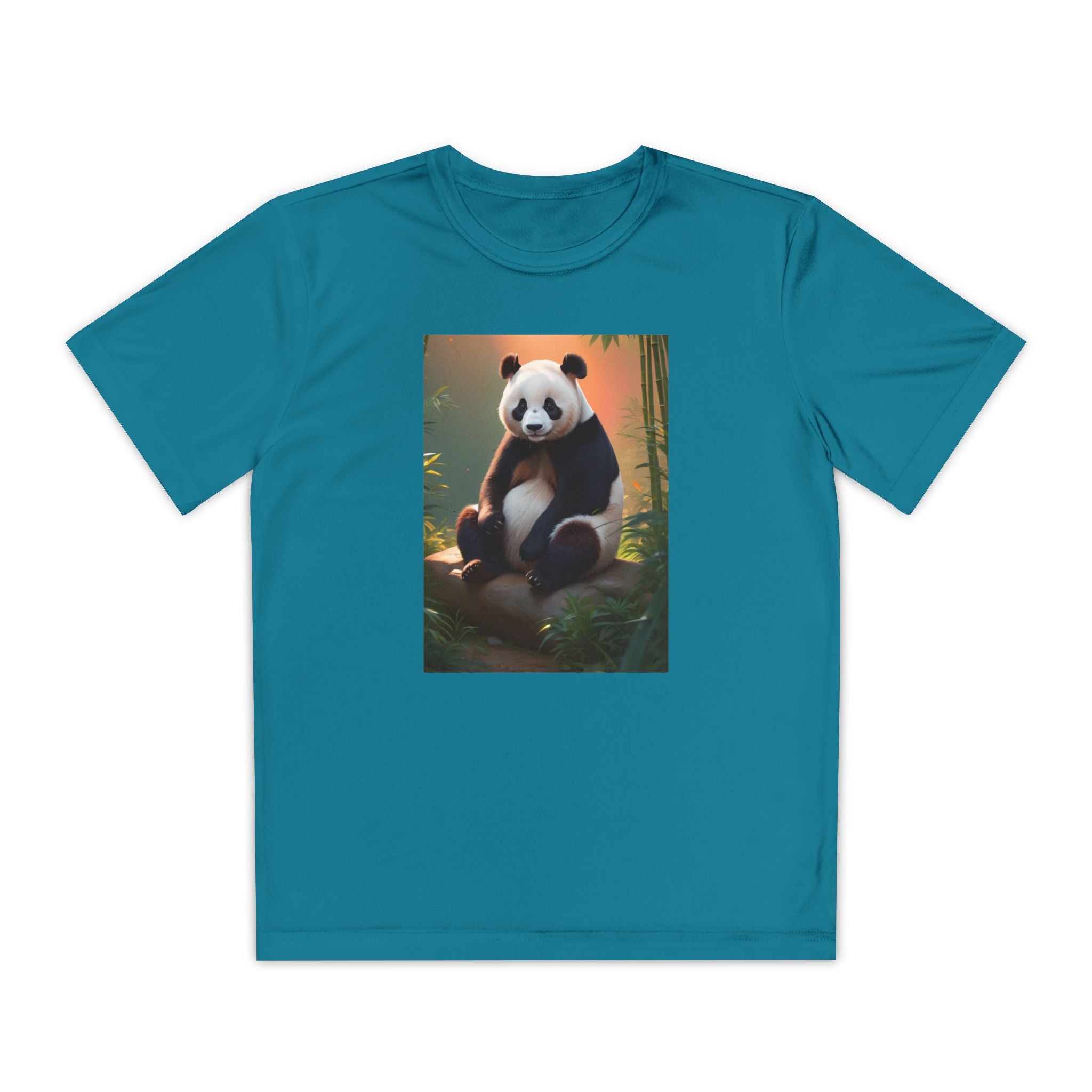 Panda Youth Tee Shirt, Kids Animal Graphic Top, Cute Black and White Tee, Children's Zoo Theme Shirt, Bamboo Bear Shirt, Kid's Nature Gift