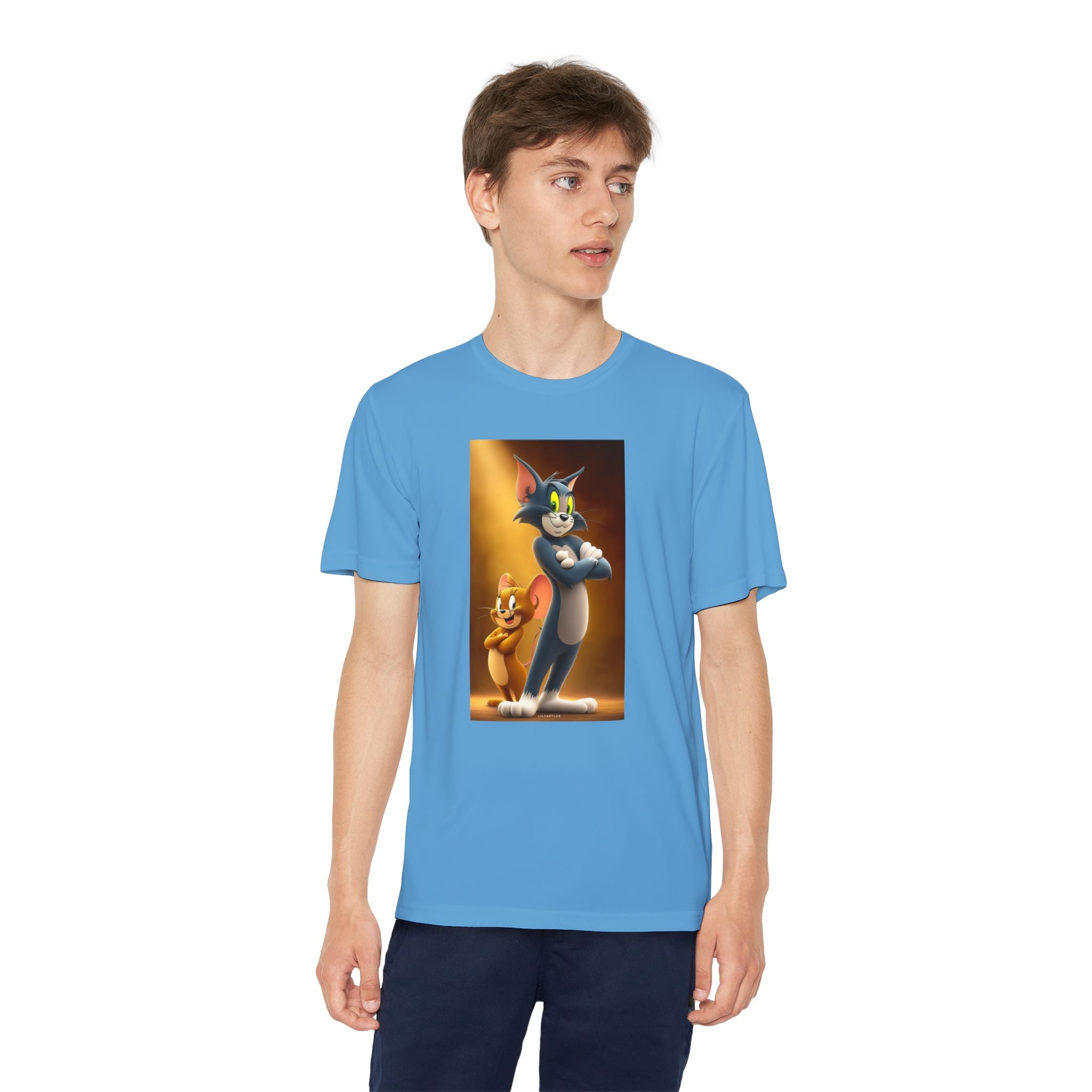Youth Competitor Tee with Tom And Jerry design, Cartoon Graphic Kid's T-Shirt, Kids Tee, Children's Clothing, Funny Tee for Boys and Girls