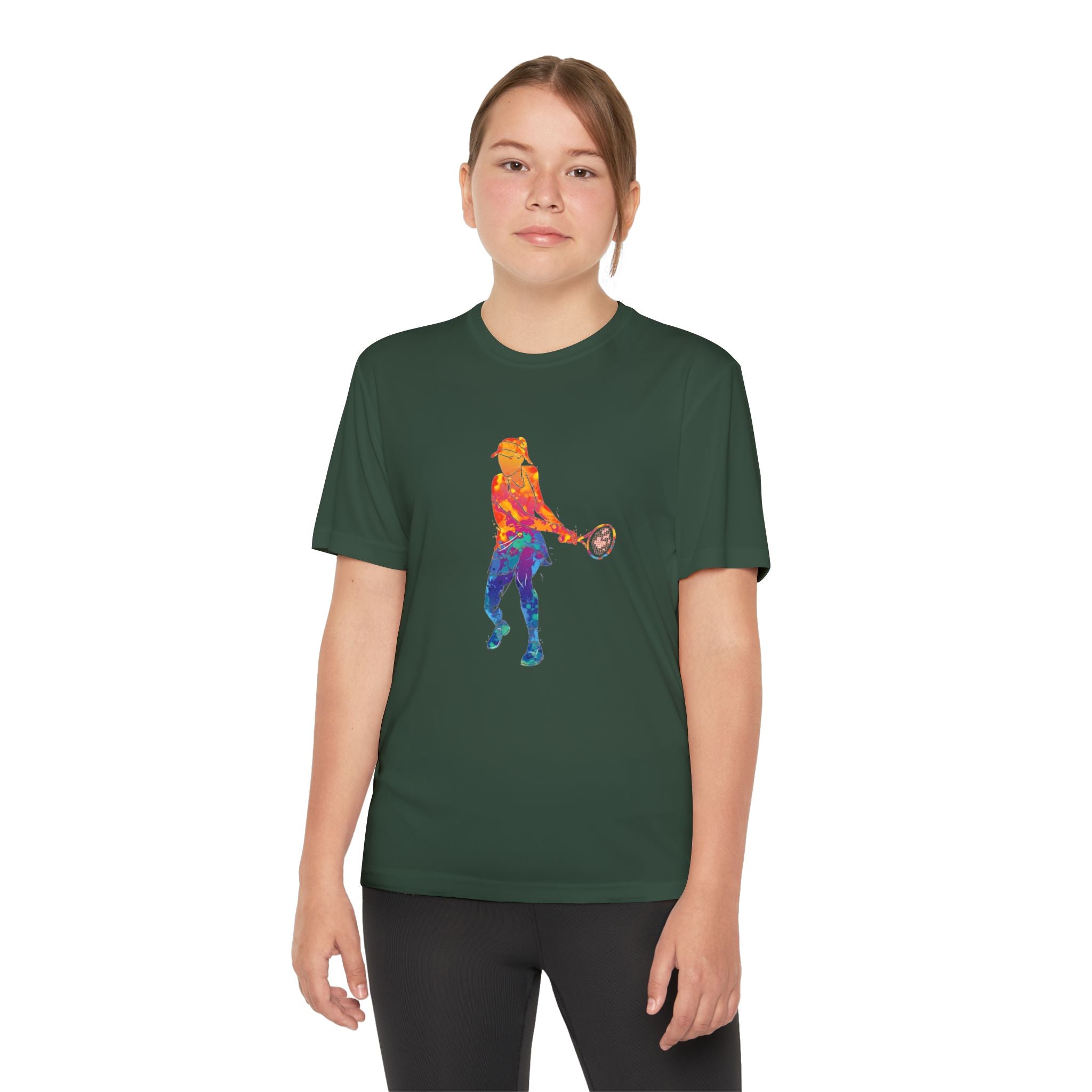 Tennis Youth Sports Graphic Tee, Cool Athletic Shirt for Kids, Perfect for Sports Events, Team Spirit, Birthday Gift, Summer Activities