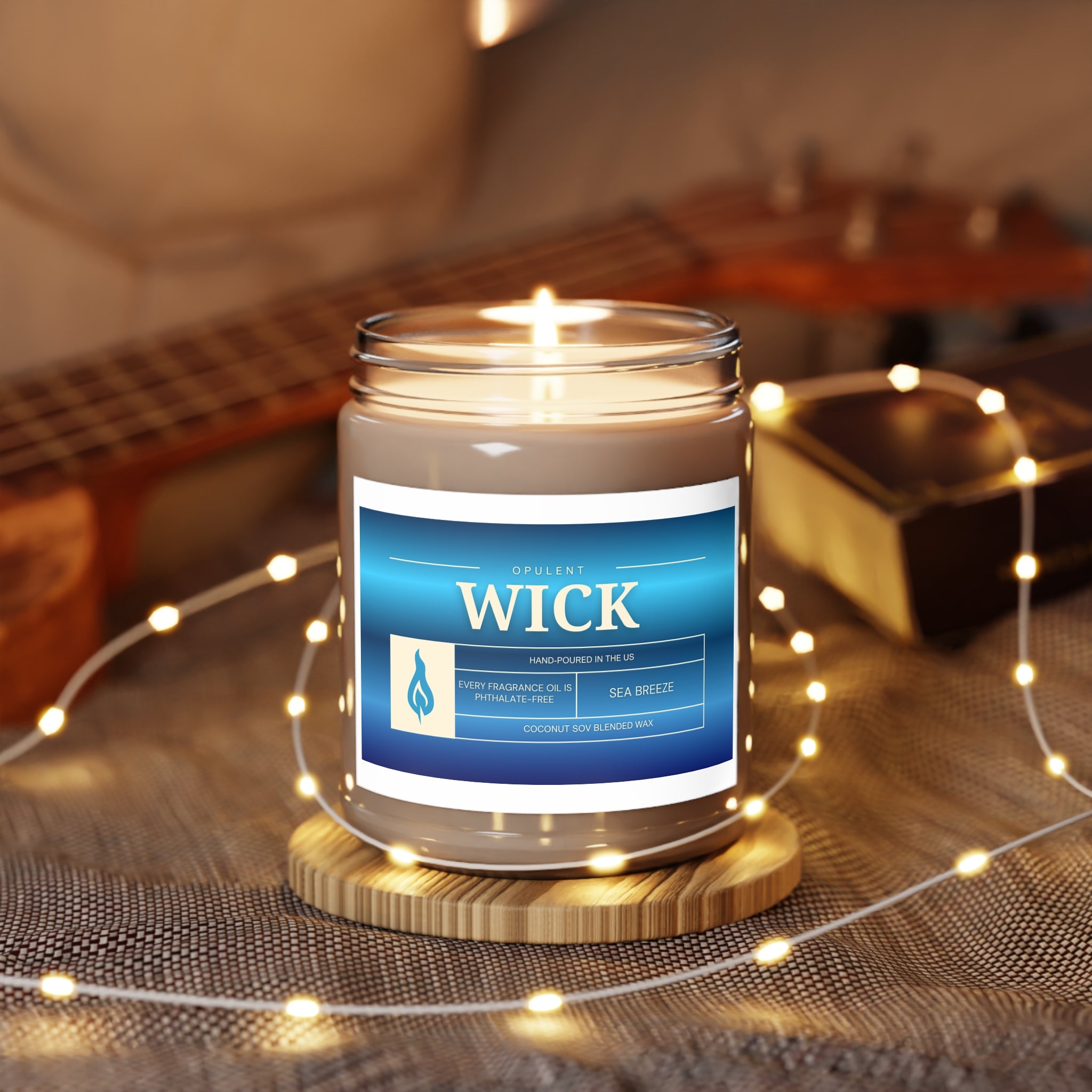 Soy Candles, OPULENT Wick, Hand-poured in the US, White Lid, 9oz, Aromatherapy, Relaxation, Home Decor, Gift, Scented Candles