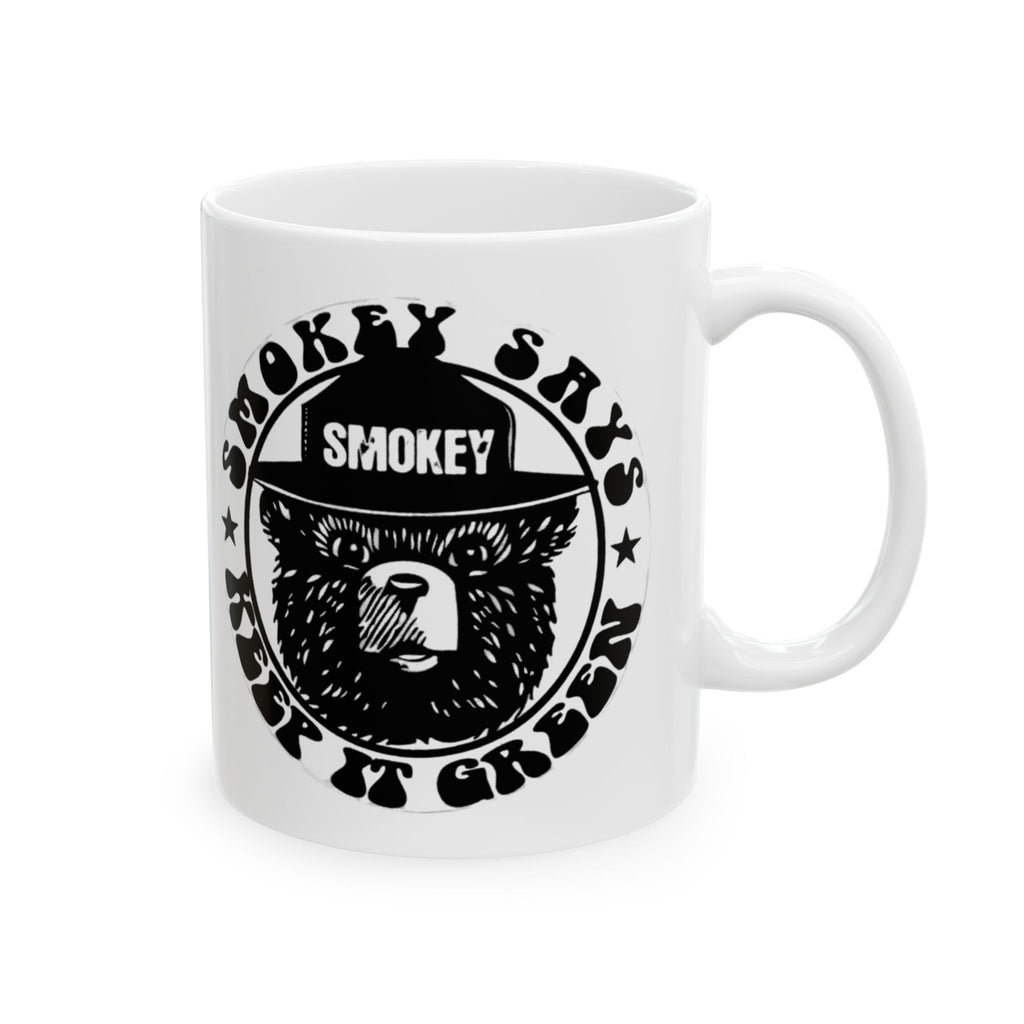 Smokey Bear Firefighter Coffee Mug, Tea Cup, Gift for First Responders, Campfire Enthusiasts, Firefighters Appreciation, Firefighting, Fire