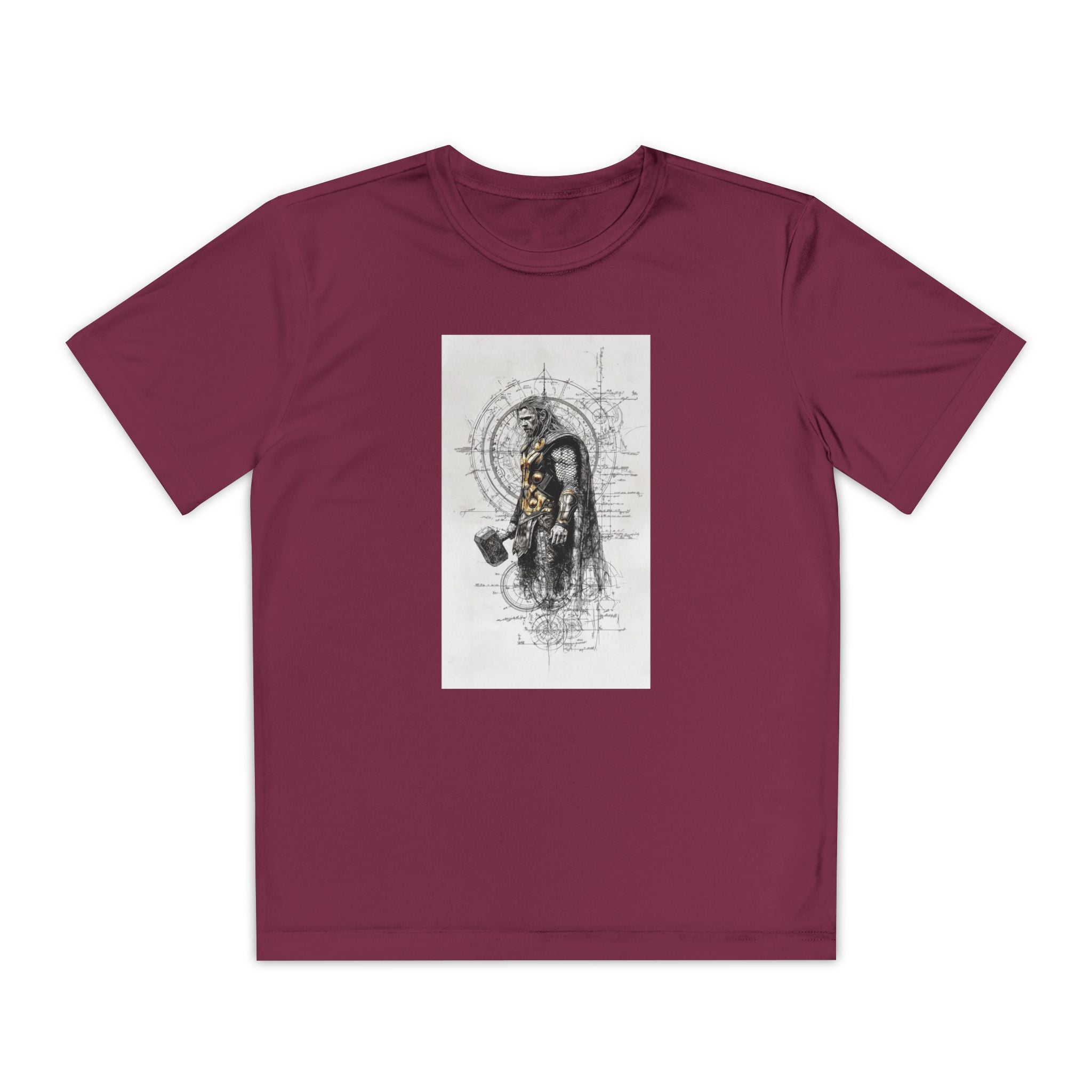 Superhero Youth T-Shirt Sports Graphic Tee, Cool Athletic Shirt for Kids