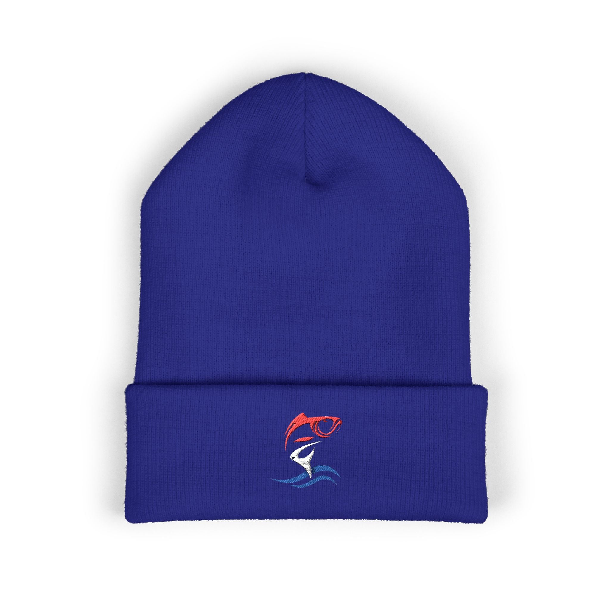Embroidered Patriotic Fishing Beanie, Fisherman Gift, Outdoor Apparel, Fishing Gear, Angler Hat, Fishing Lure Beanie
