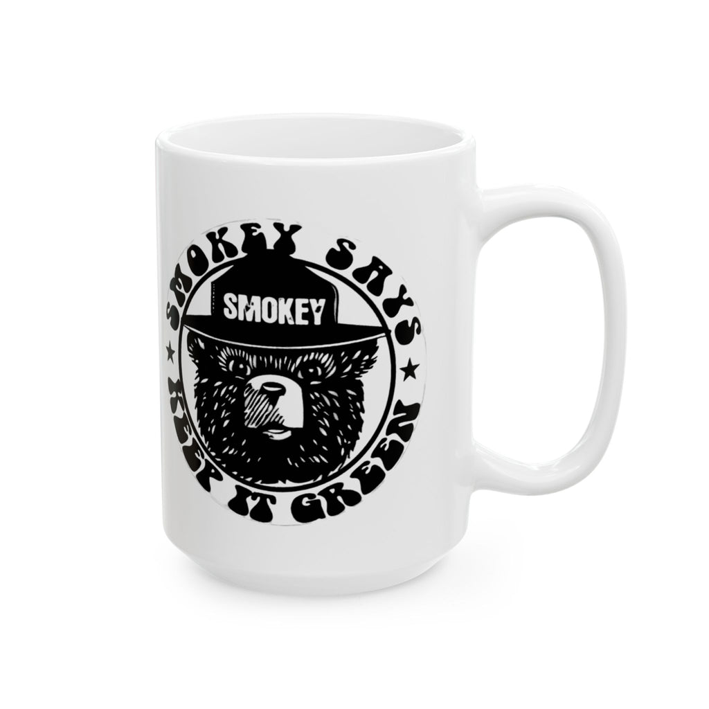 Smokey Bear Firefighter Coffee Mug, Tea Cup, Gift for First Responders, Campfire Enthusiasts, Firefighters Appreciation, Firefighting, Fire