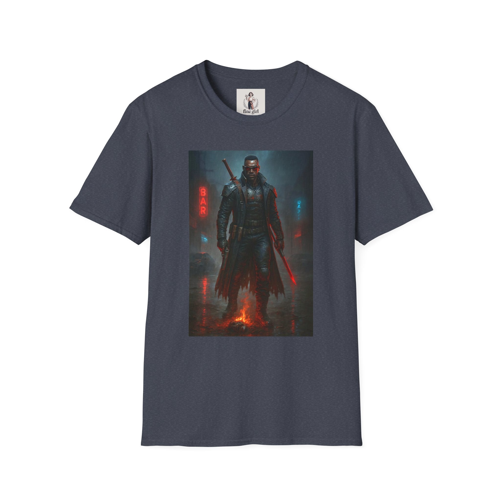 Blade Superhero Marvel Unisex Softstyle T-Shirt, Comic Book Tee, Geeky Clothing, Cosplay Costume Top