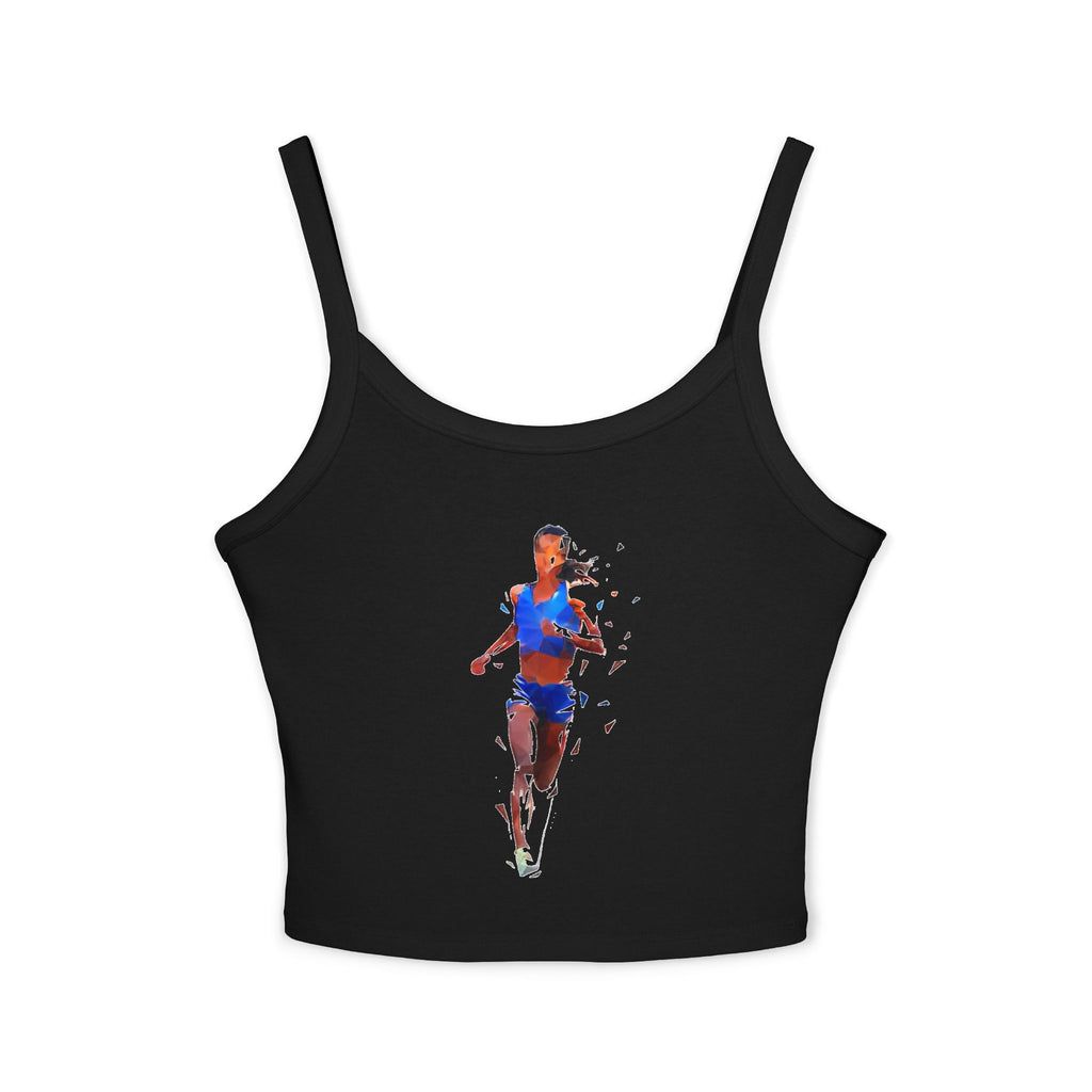Running Woman Tank Top, Athletic Workout Top, Fitness Sleeveless Shirt, Jogging Muscle Tee, Exercise Gym Cami