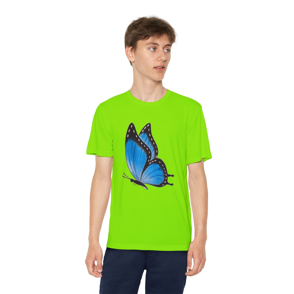 Butterffy Youth T-Shirt Sports Graphic Tee, Cool Athletic Shirt for Kids, Perfect for Sports Events, Team Spirit