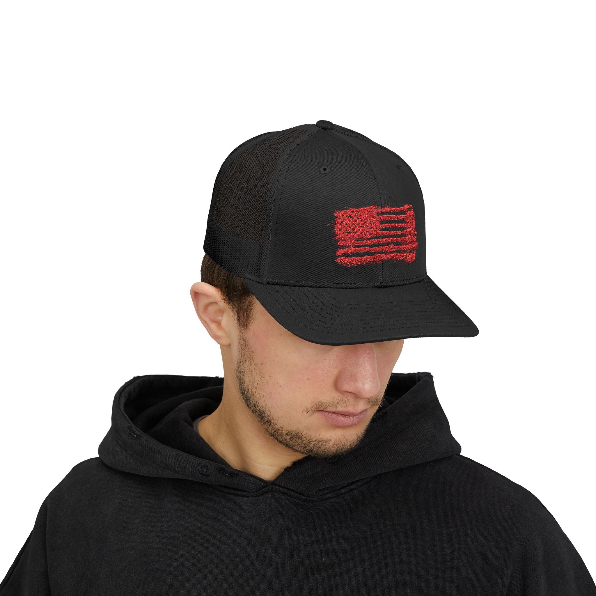 Patriotic Flag Snapback Trucker Cap, American Flag Hat, Outdoor Cap, Casual Wear, Gift for Dad, 4th of July Apparel