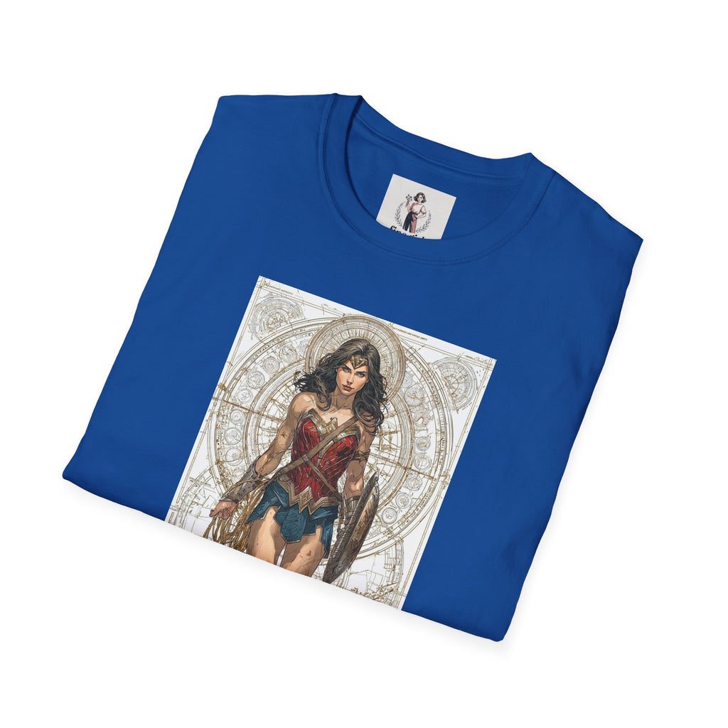 Wonder Woman Superhero Marvel Unisex Softstyle T-Shirt, Comic Book Tee, Geeky Clothing, Cosplay Costume Top