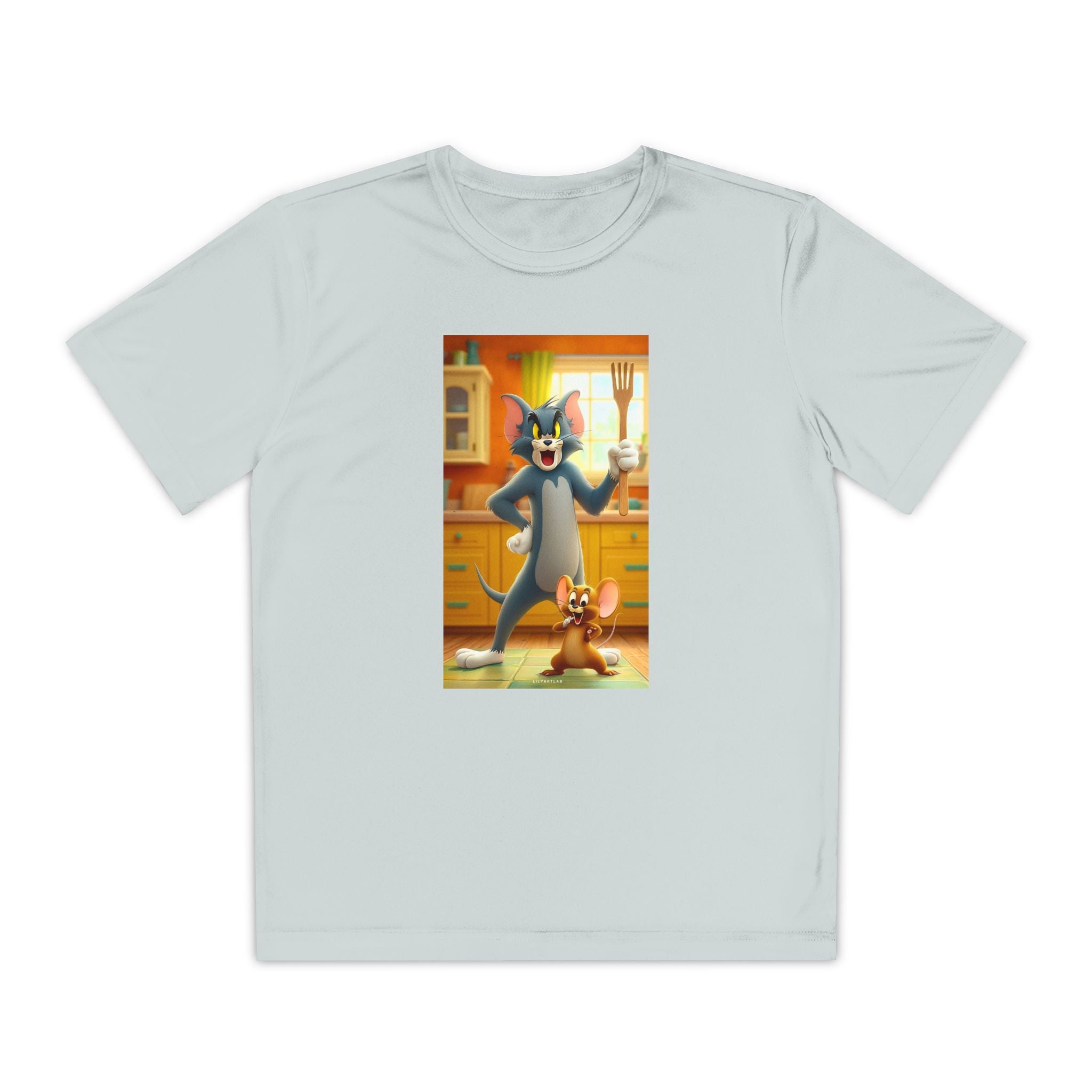 Youth Competitor Tee with Tom And Jerry design, Cartoon Graphic Kid's T-Shirt, Kids Tee, Children's Clothing, Funny Tee for Boys and Girls