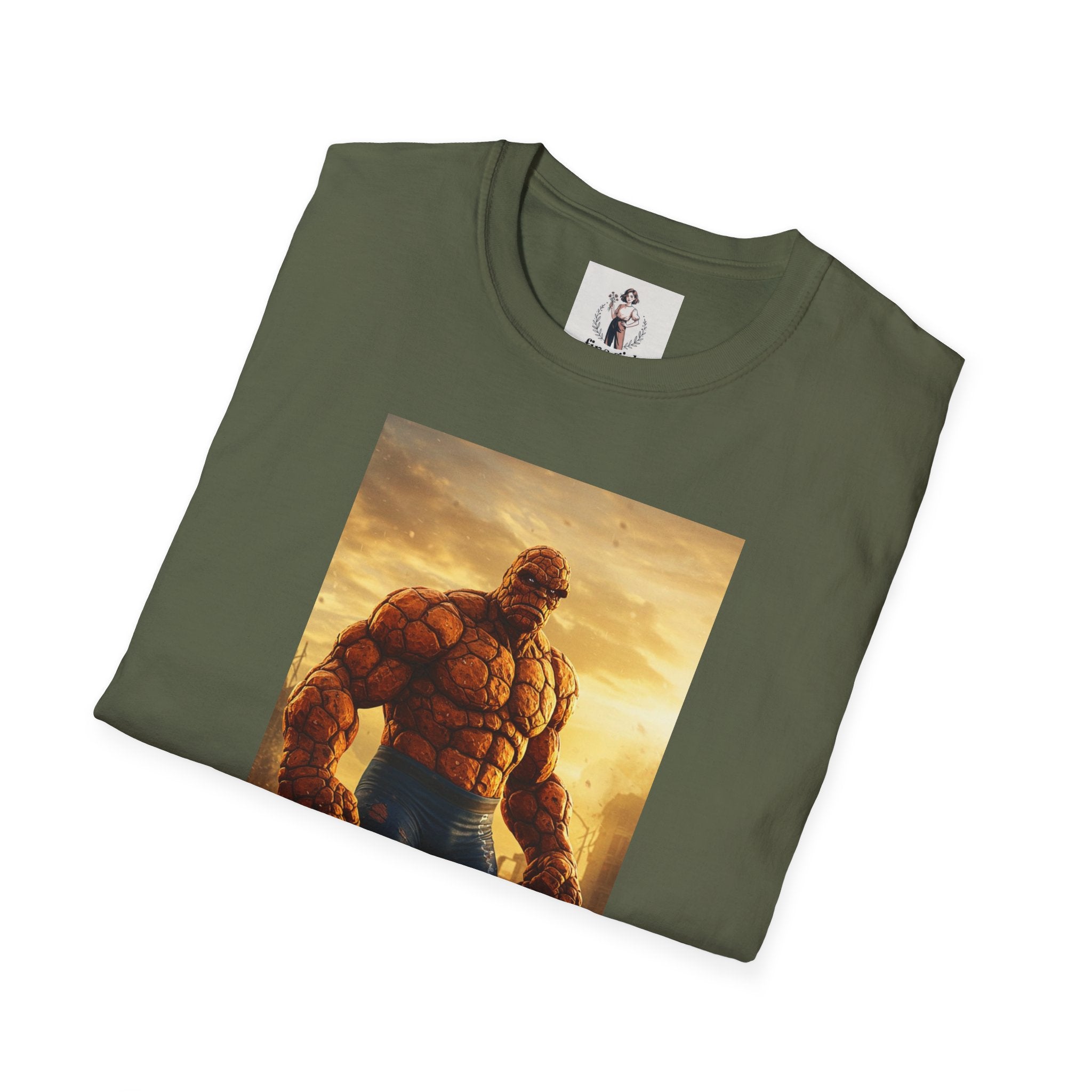 The Thing Superhero Marvel Unisex Softstyle T-Shirt, Comic Book Tee, Geeky Clothing, Cosplay Costume Top