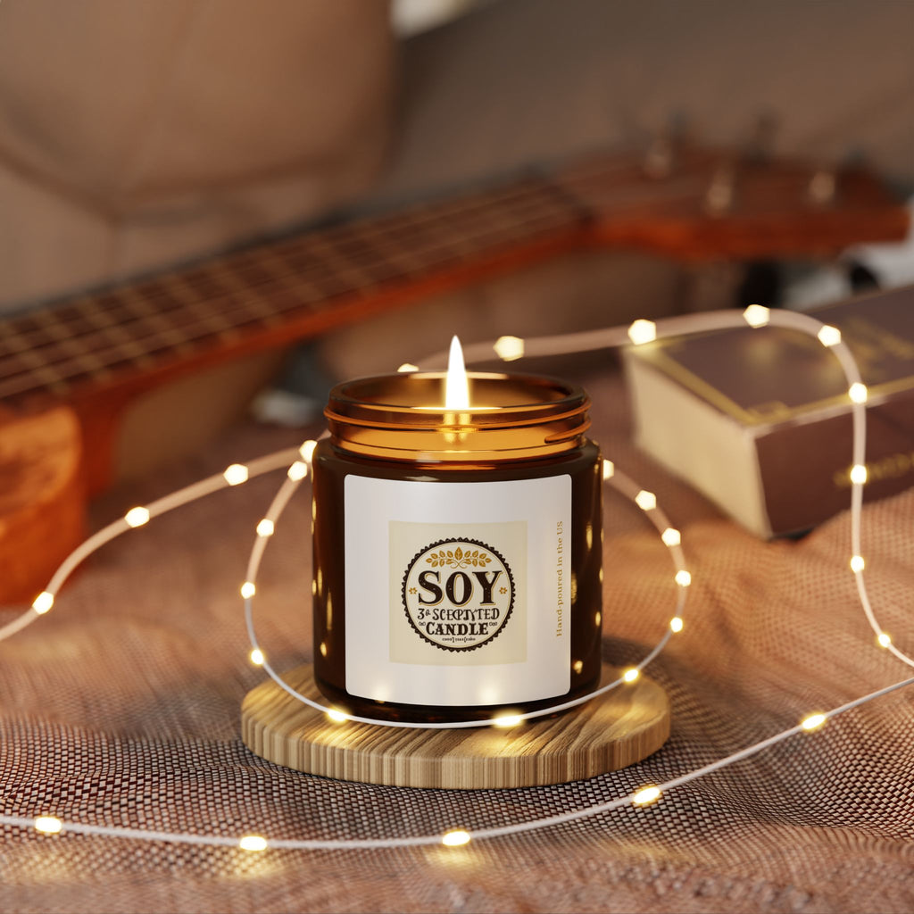 Scented Soy Candle Collection - Amber Jar | Eco-Friendly Home Fragrance, Aromatherapy, Gift for Her, Relaxation & Wellness