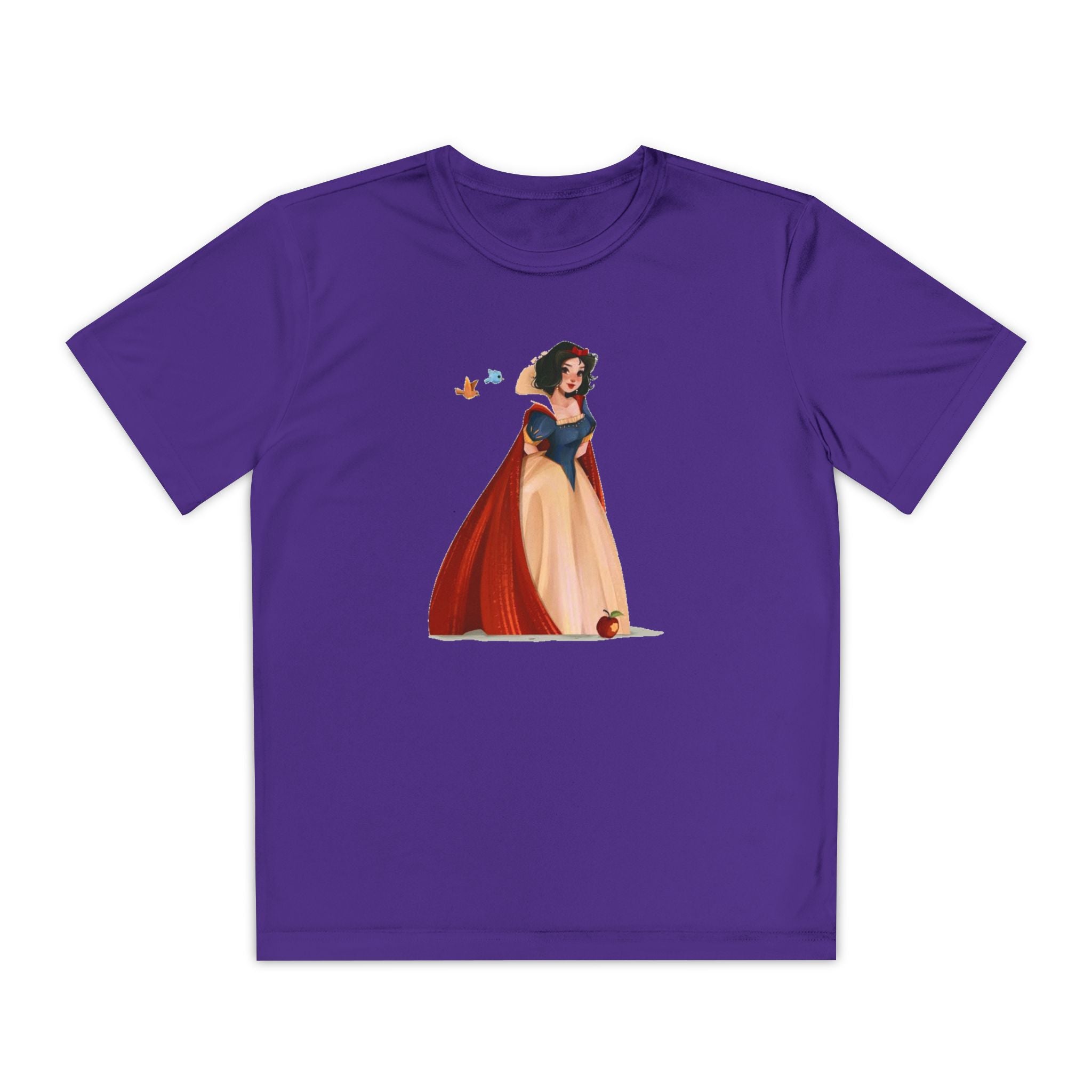 Snow White Youth T-Shirt Sports Graphic Tee, Cool Athletic Shirt for Kids, Perfect for Sports Events, Team Spirit