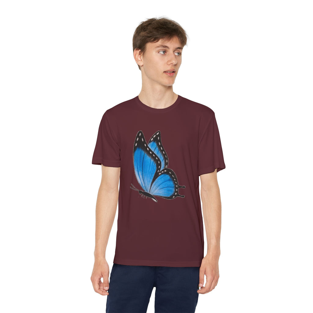 Butterffy Youth T-Shirt Sports Graphic Tee, Cool Athletic Shirt for Kids, Perfect for Sports Events, Team Spirit