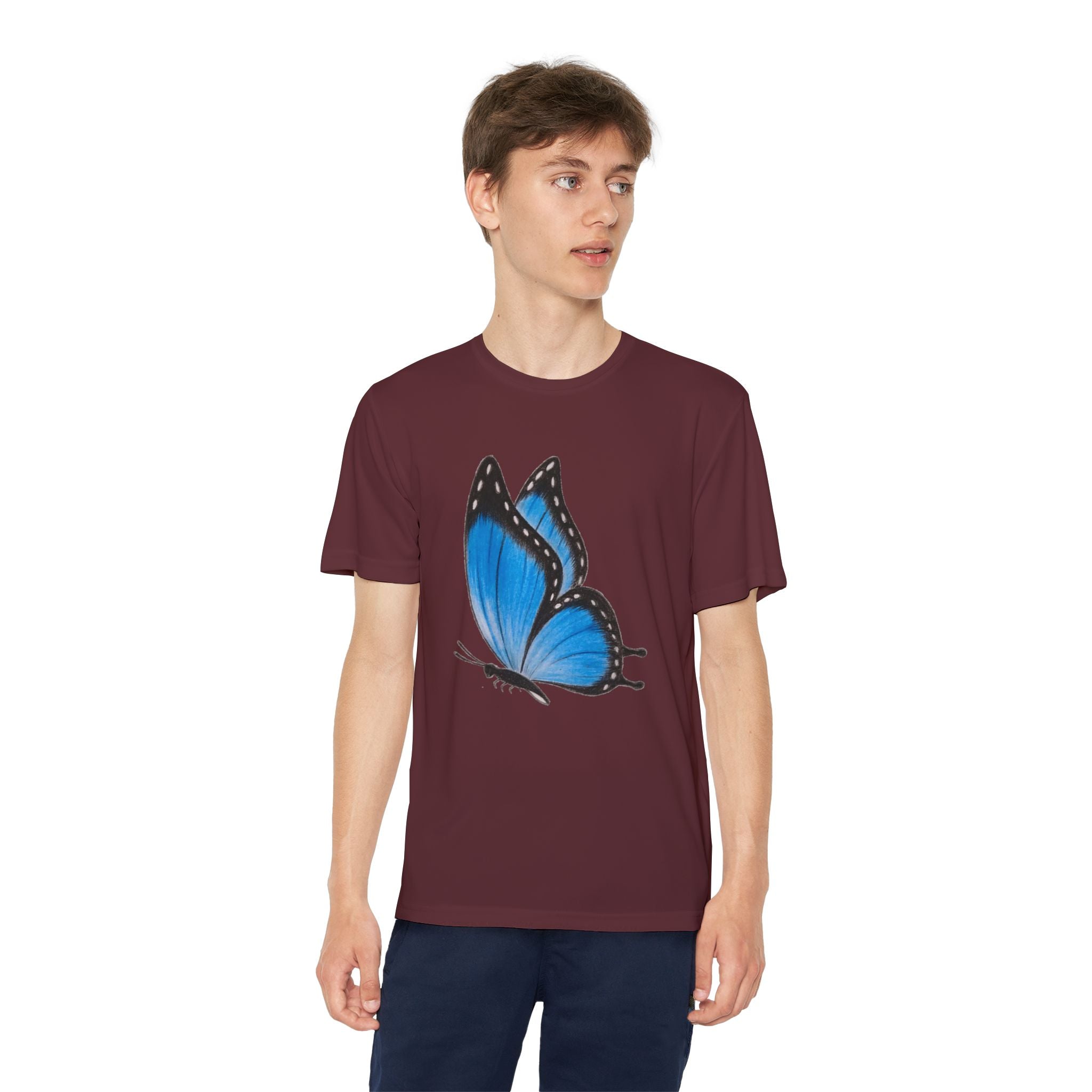 Butterffy Youth T-Shirt Sports Graphic Tee, Cool Athletic Shirt for Kids, Perfect for Sports Events, Team Spirit