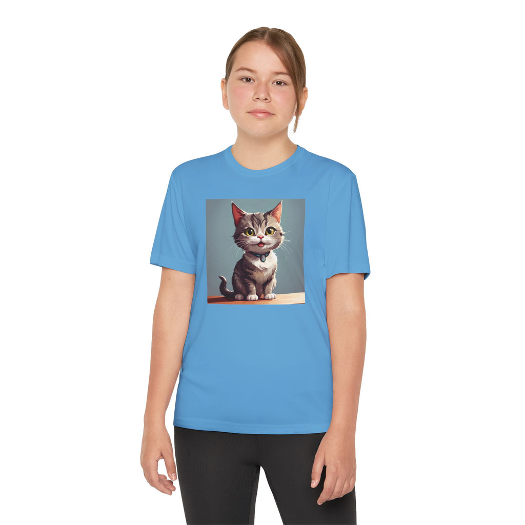 Youth Tee, Cute Kitten Graphic Shirt for Kids, Cat Lover Gift, Animal Theme Top, Children's Clothing, Feline Print Apparel