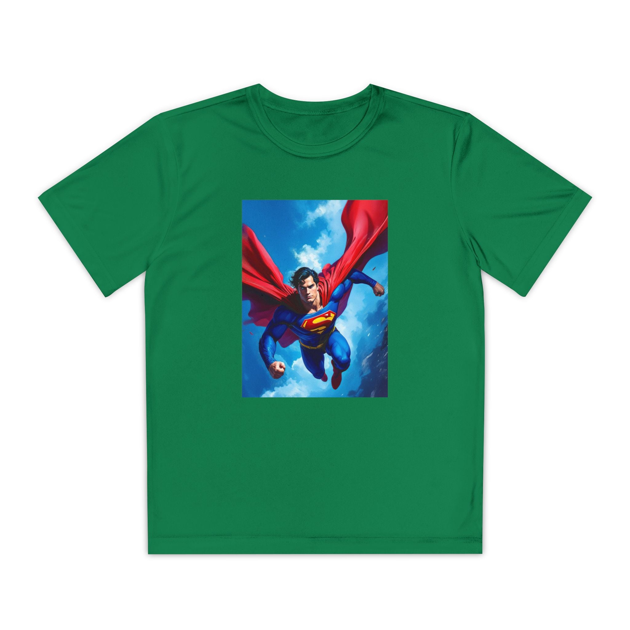 Superman Superhero Marvel T-Shirt, Youth Competitor Tee,  Kids Comic Book Hero Top, Children's Graphic Tee, Youth Super Power T-Shirt