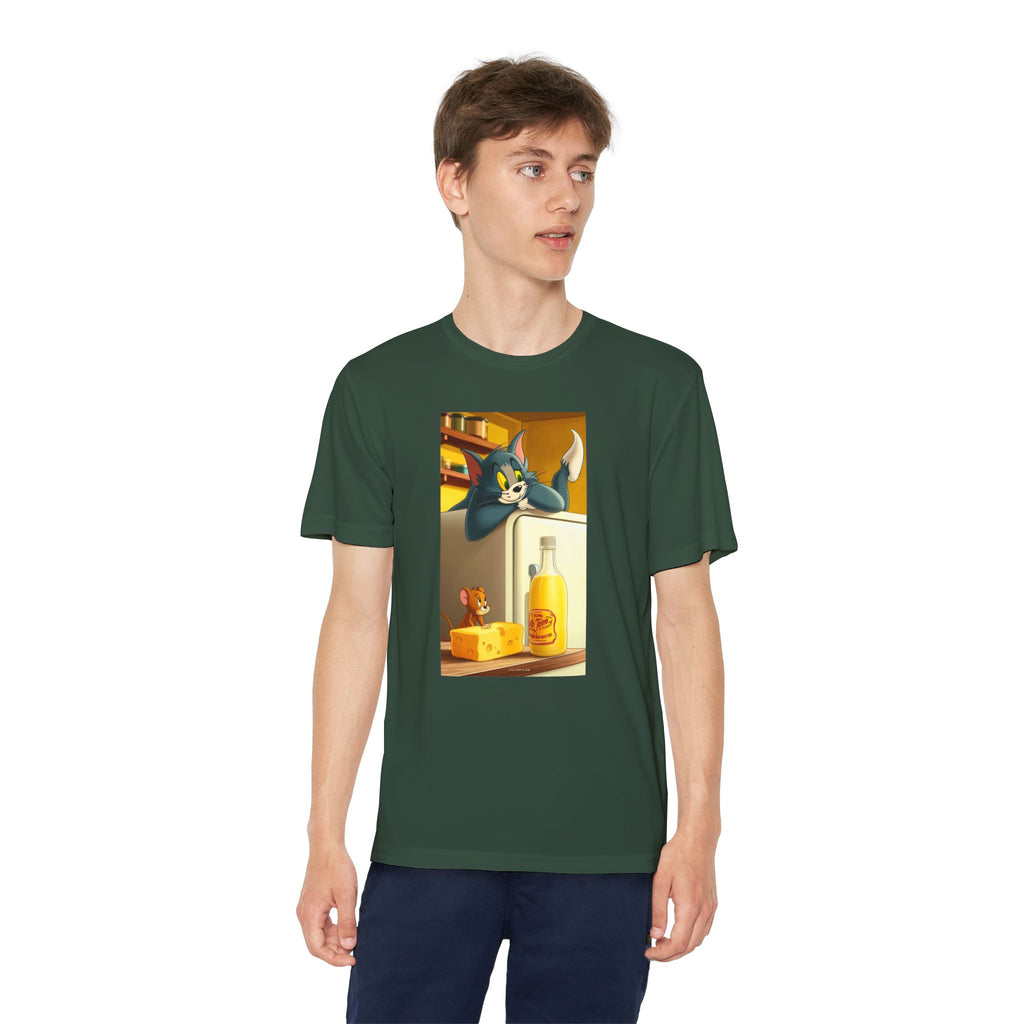 Youth Competitor Tee with Tom And Jerry design, Cartoon Graphic Kid's T-Shirt, Kids Tee, Children's Clothing, Funny Tee for Boys and Girls