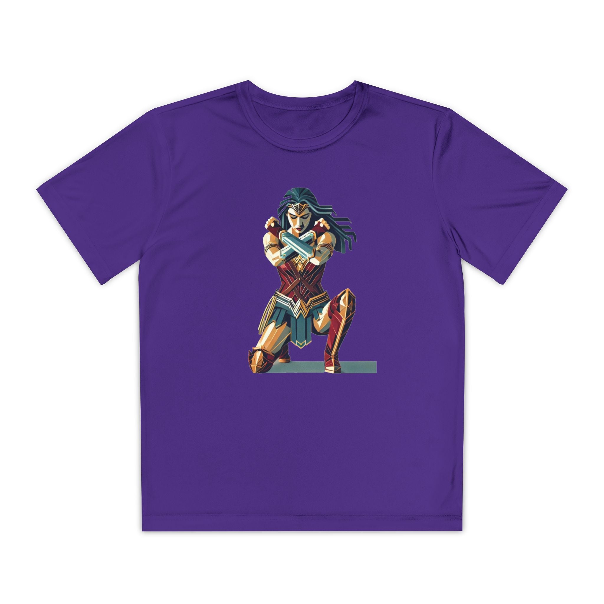 Wonder Woman Youth T-Shirt Sports Graphic Tee, Cool Athletic Shirt for Kids, Perfect for Sports Events, Team Spirit
