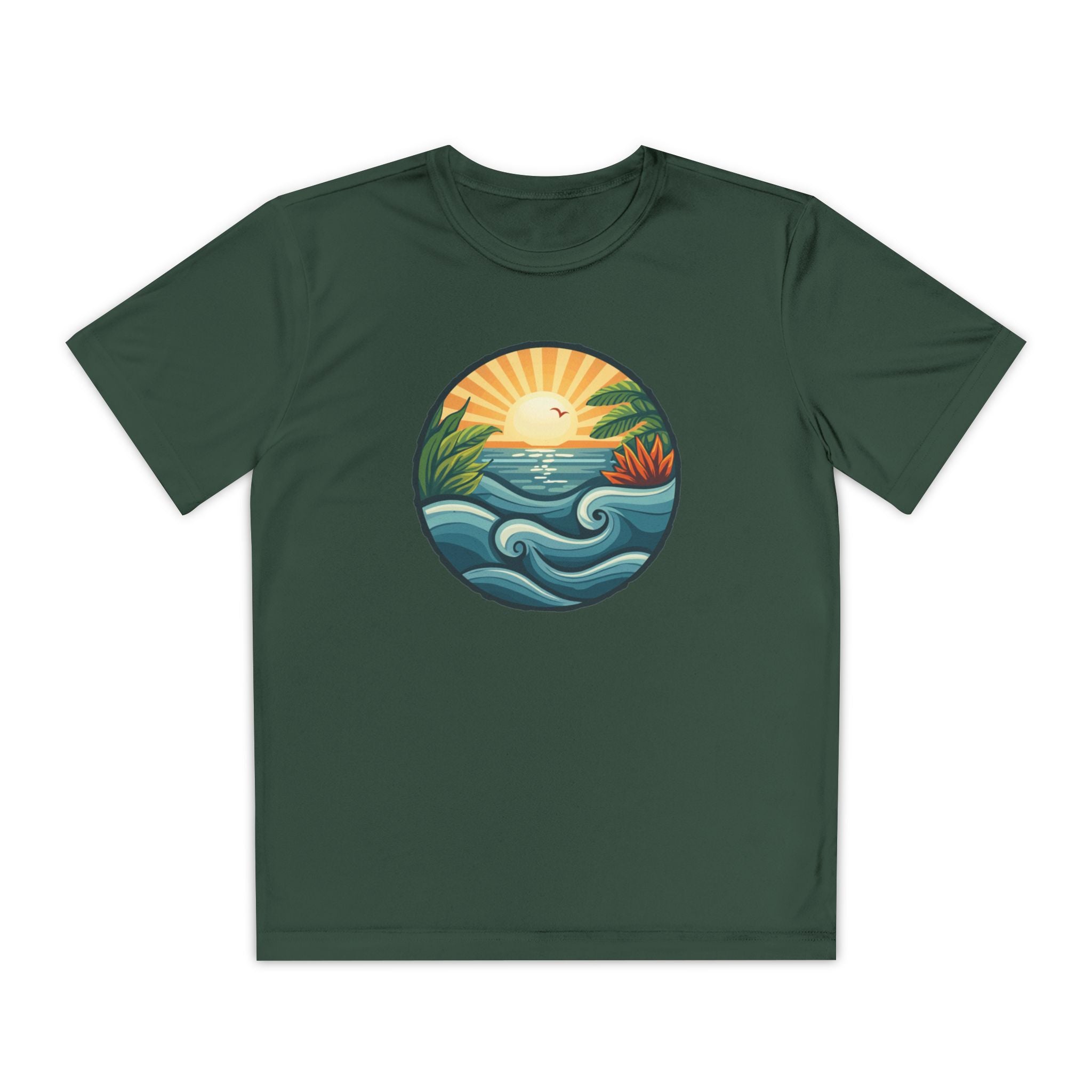 Beach Shirt Youth Competitor Tee, Kids Surf Tee, Summer Vacation Top, Ocean Lover T-Shirt, Coastal Clothing