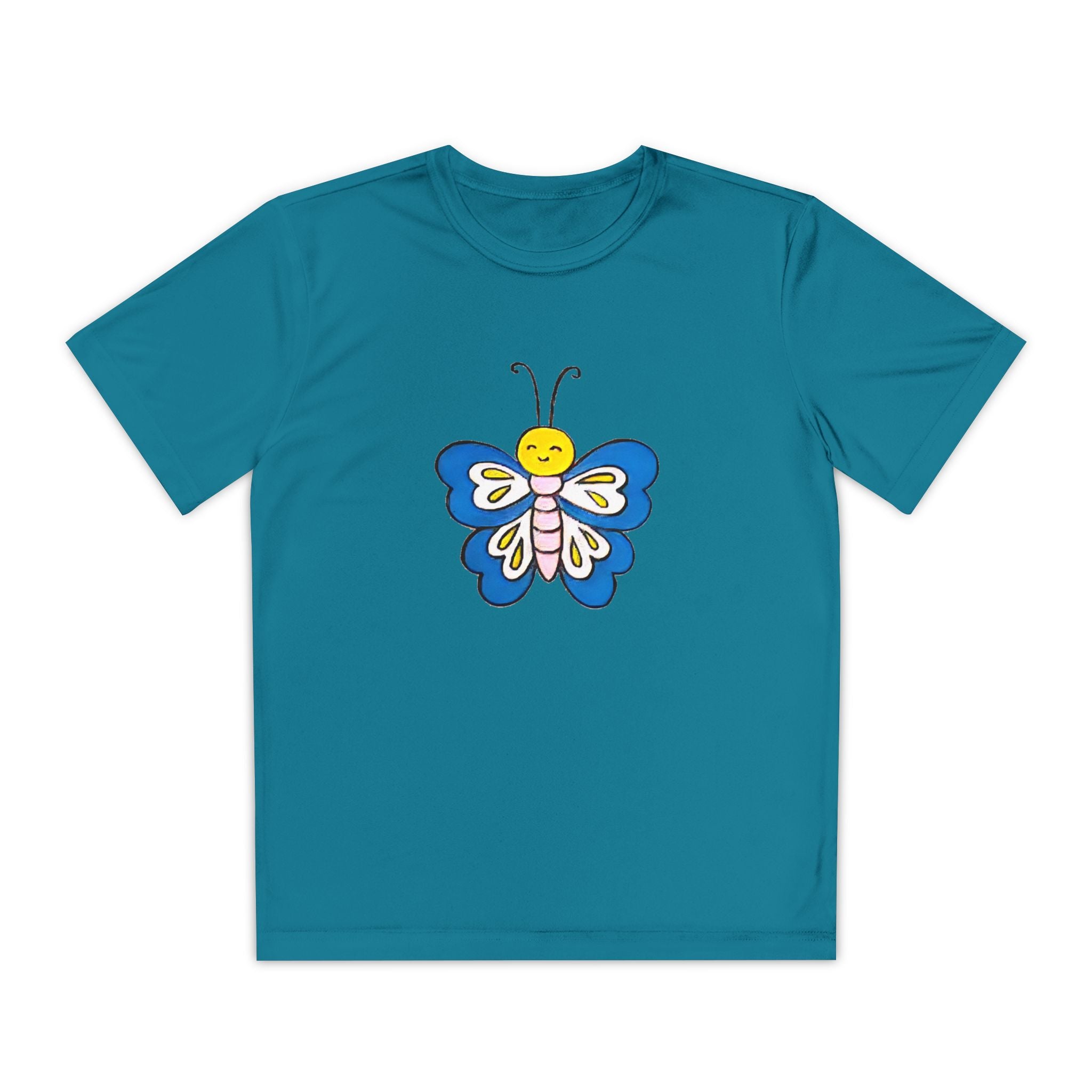 Butterffy Youth T-Shirt Sports Graphic Tee, Cool Athletic Shirt for Kids, Perfect for Sports Events, Team Spirit