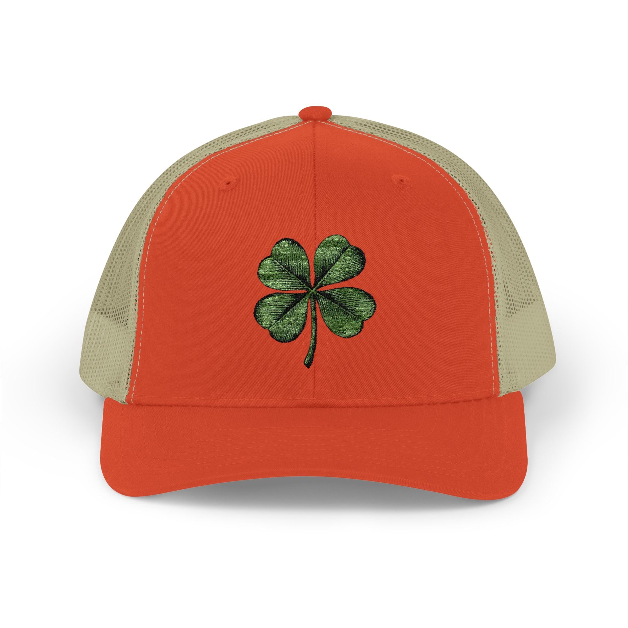 St. Patrick's Day Lucky 4-Leaf Clover Snapback Trucker Cap