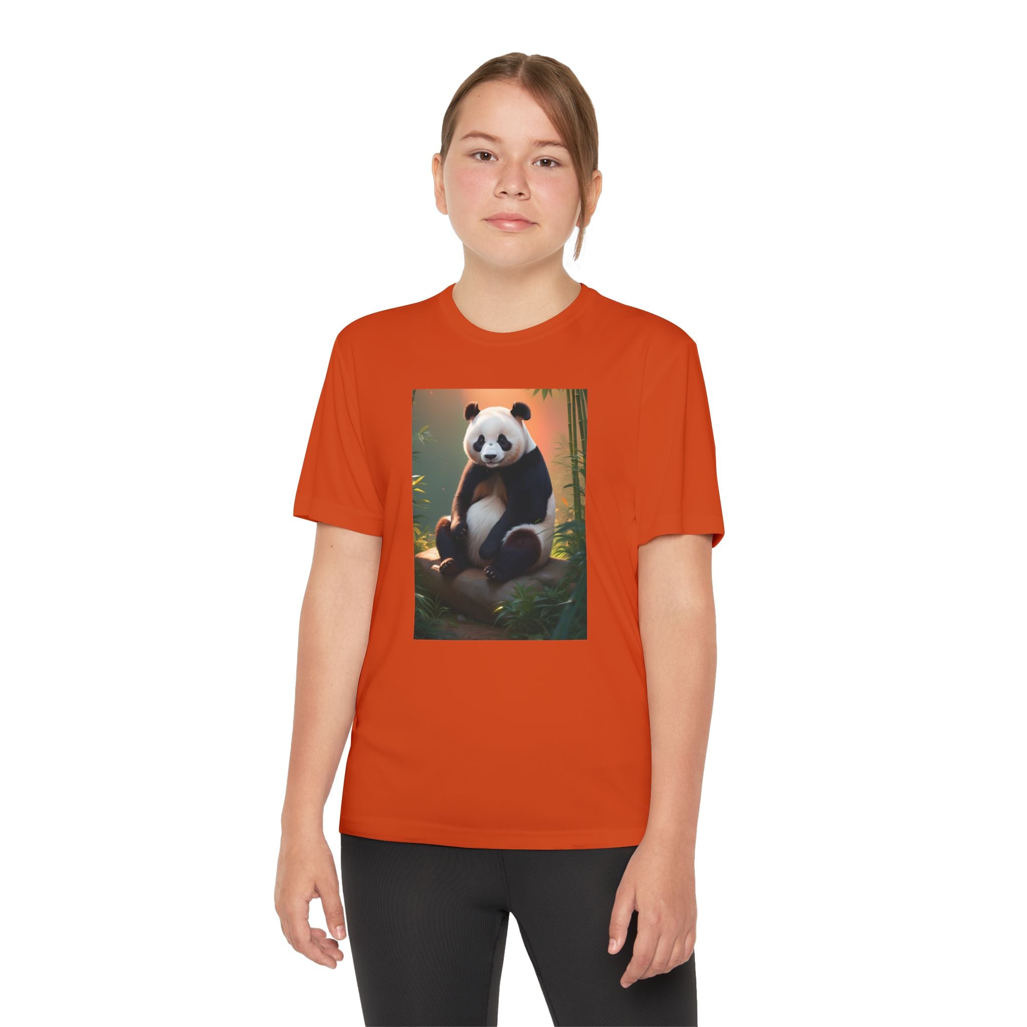 Panda Youth Tee Shirt, Kids Animal Graphic Top, Cute Black and White Tee, Children's Zoo Theme Shirt, Bamboo Bear Shirt, Kid's Nature Gift