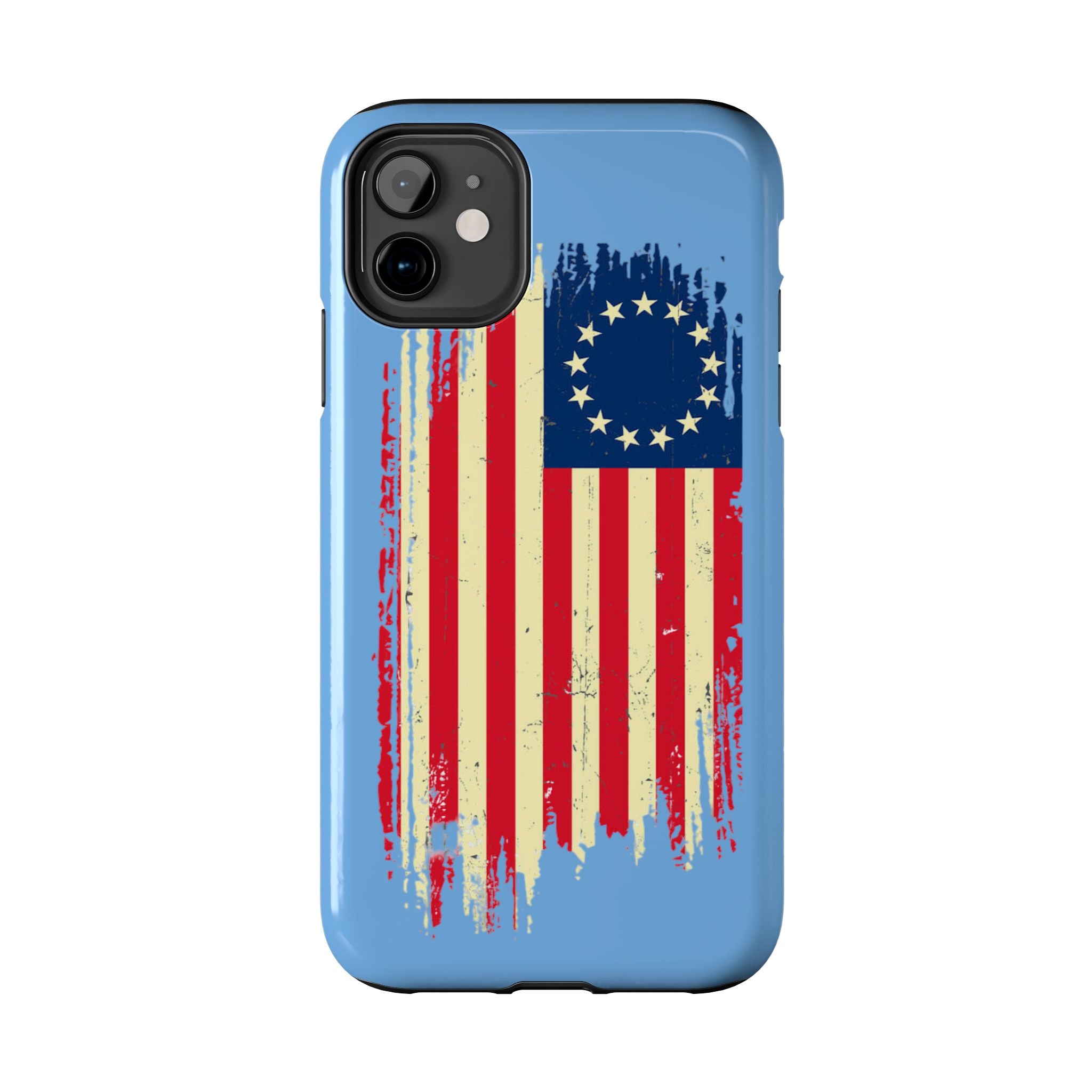 Patriotic Phone Cases with Vintage Flag Design, Tough Case for Independence Day, Memorial Day, 4th of July, Gift for Veterans, USA Pride