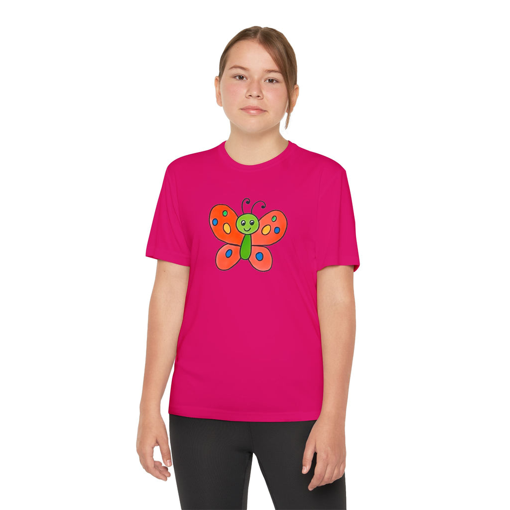 Butterffy Youth T-Shirt Sports Graphic Tee, Cool Athletic Shirt for Kids, Perfect for Sports Events, Team Spirit