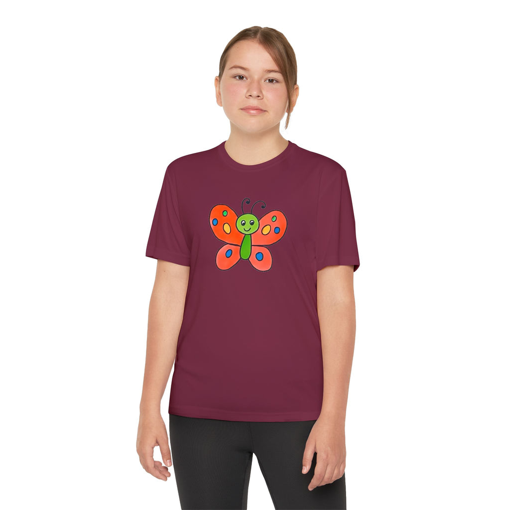 Butterffy Youth T-Shirt Sports Graphic Tee, Cool Athletic Shirt for Kids, Perfect for Sports Events, Team Spirit