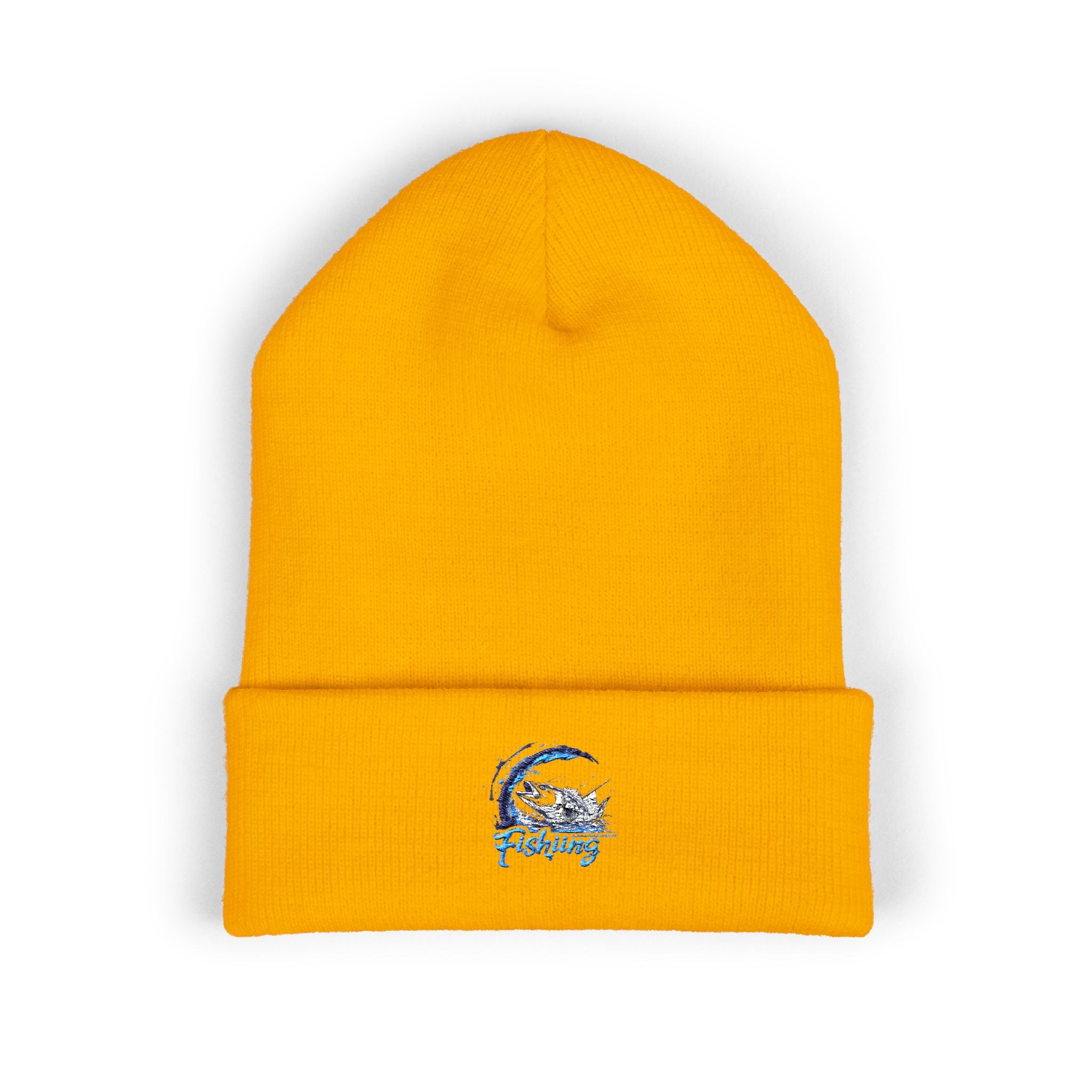 Beanie, Fishing Embroidered Hat for Outdoor Enthusiasts, Angler Gift, Fisherman Apparel, Winter Headwear, Knit Cap