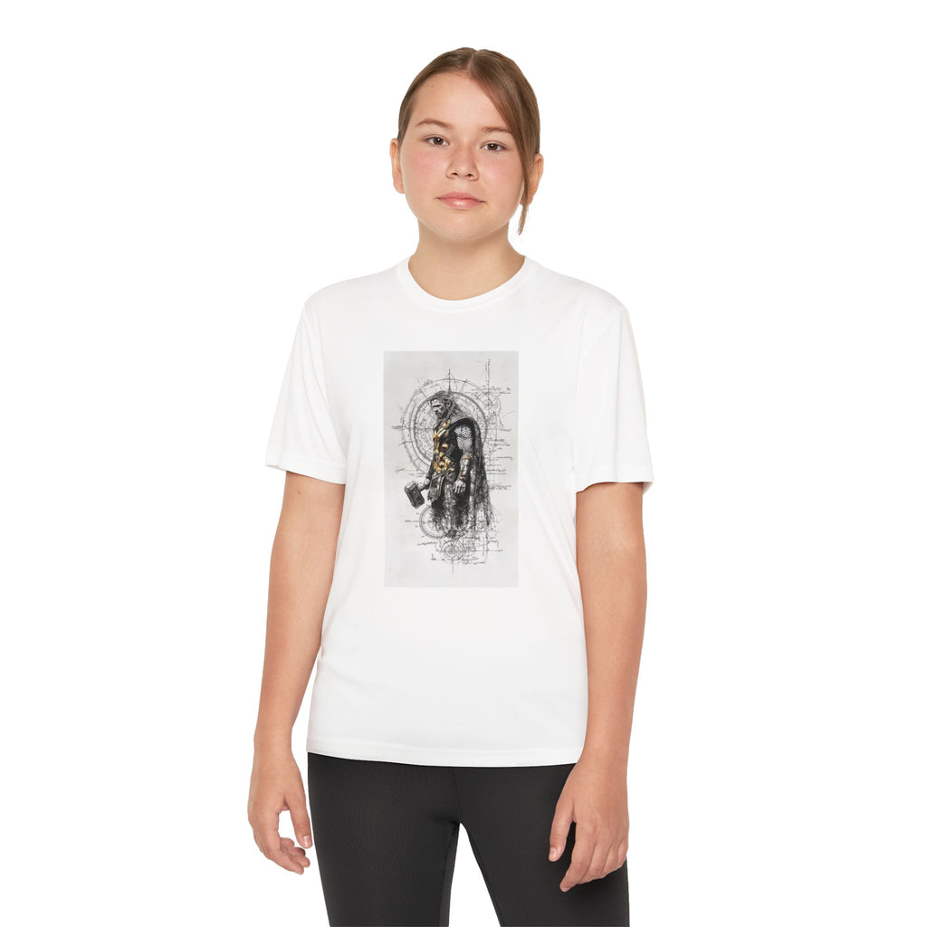 Superhero Youth T-Shirt Sports Graphic Tee, Cool Athletic Shirt for Kids