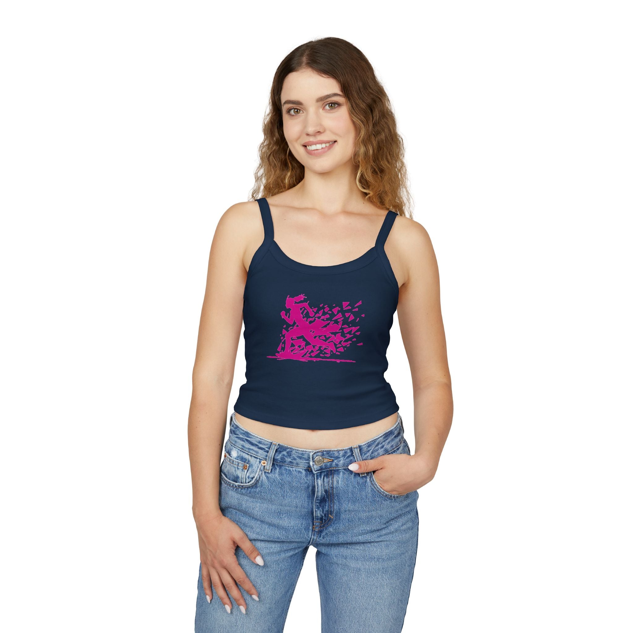 Running Woman Tank Top, Athletic Workout Top, Fitness Sleeveless Shirt, Jogging Muscle Tee, Exercise Gym Cami