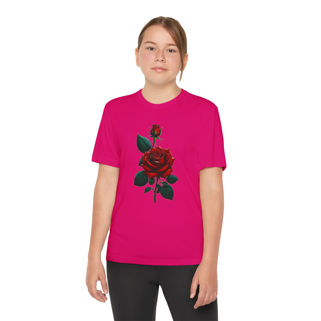Flower Youth Tshirt, Girls Floral Tee, Kids Spring Shirt, Children's Botanical Top, Teen Blossom T-Shirt