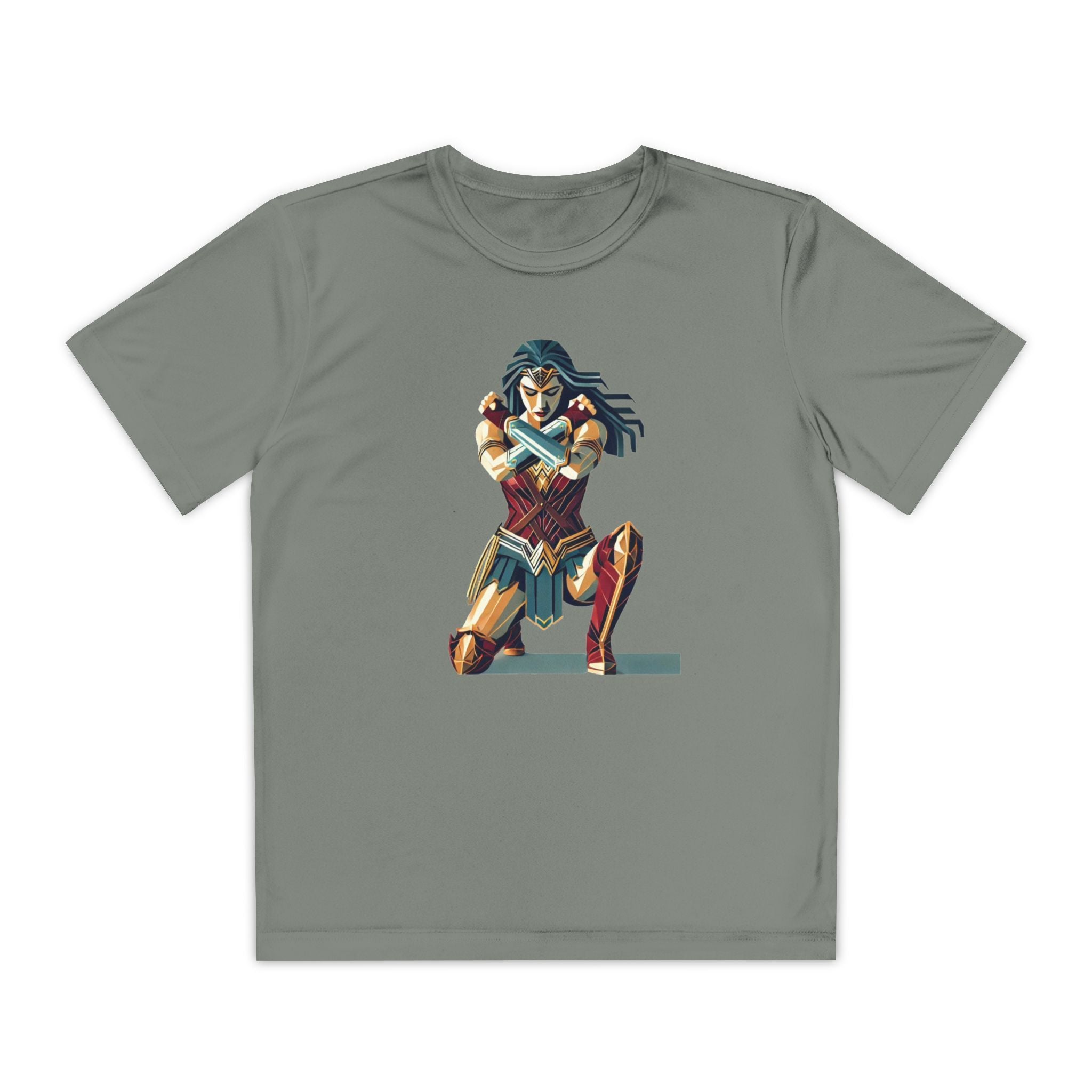 Wonder Woman Youth T-Shirt Sports Graphic Tee, Cool Athletic Shirt for Kids, Perfect for Sports Events, Team Spirit