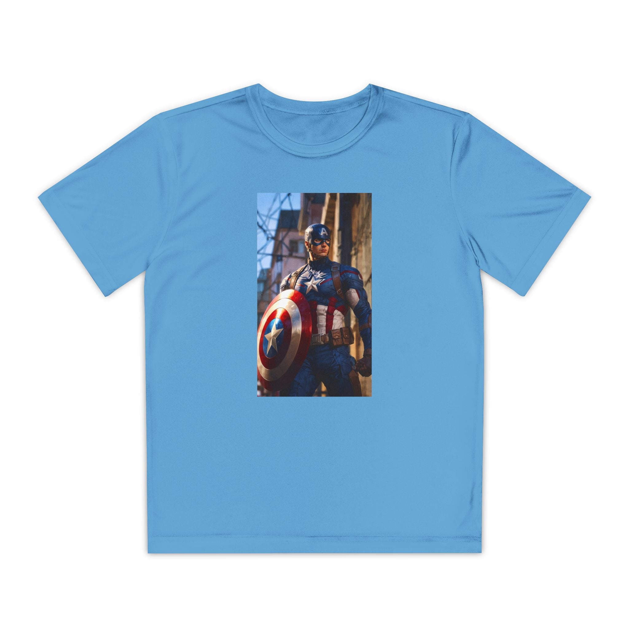 Captain America Superhero Marvel Patriotic, Kids Graphic T-Shirt, Boys Hero Top, Girls Comic Book Clothing, Birthday