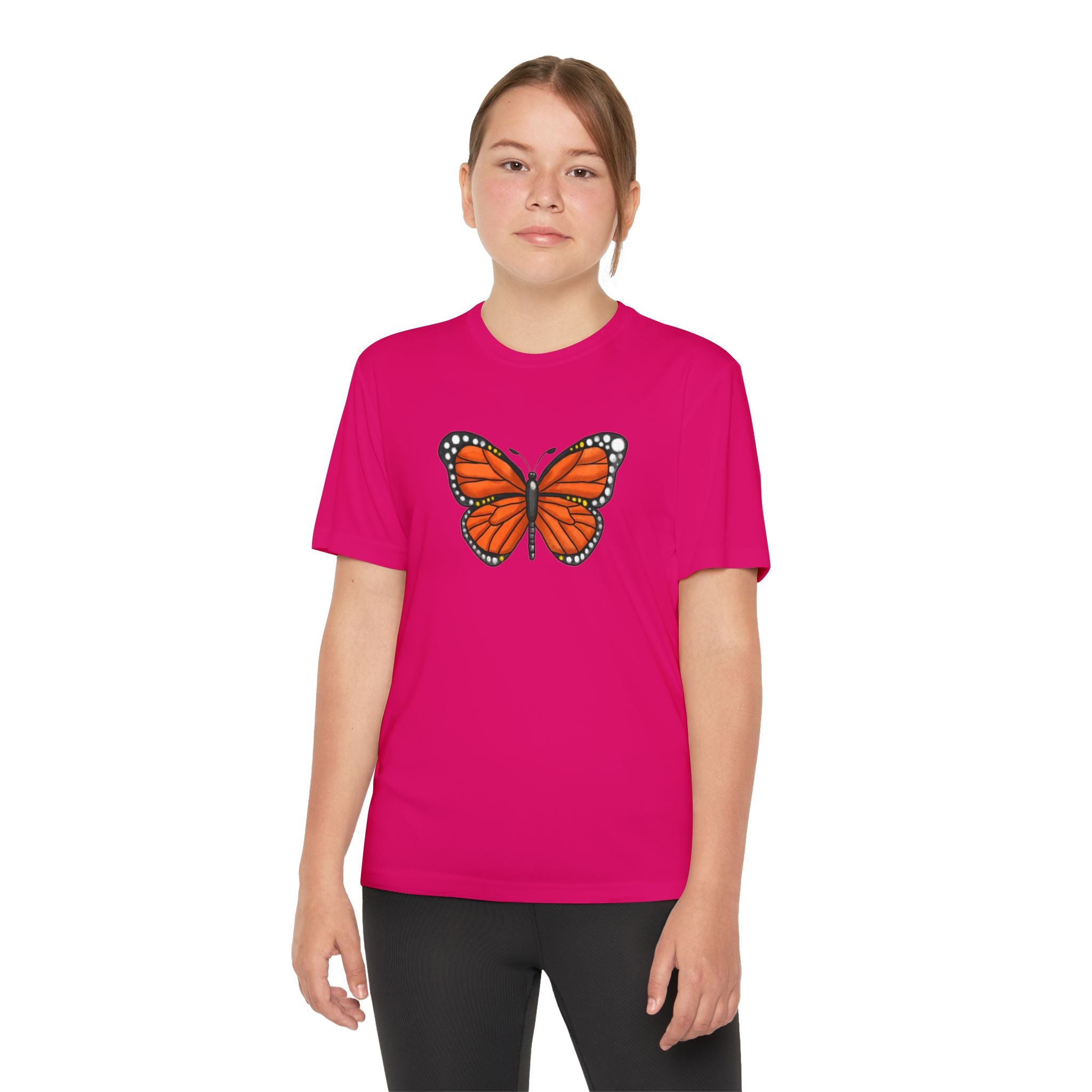 Butterffy Youth T-Shirt Sports Graphic Tee, Cool Athletic Shirt for Kids, Perfect for Sports Events, Team Spirit