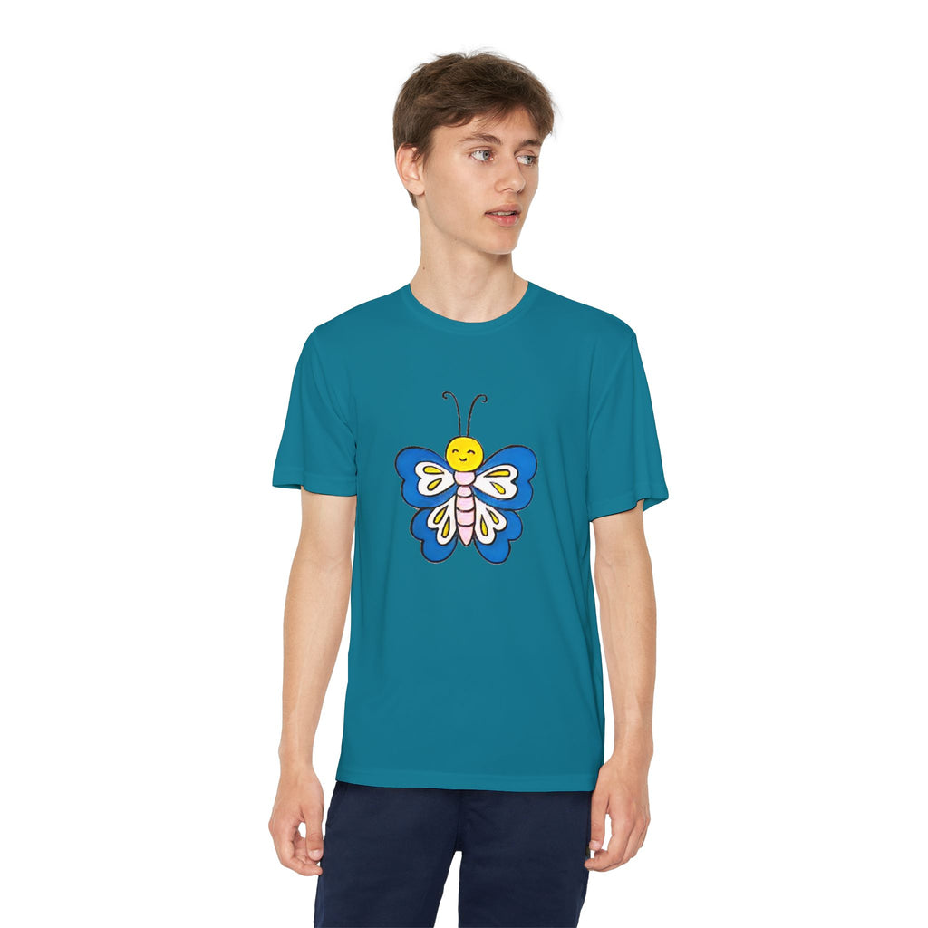 Butterffy Youth T-Shirt Sports Graphic Tee, Cool Athletic Shirt for Kids, Perfect for Sports Events, Team Spirit